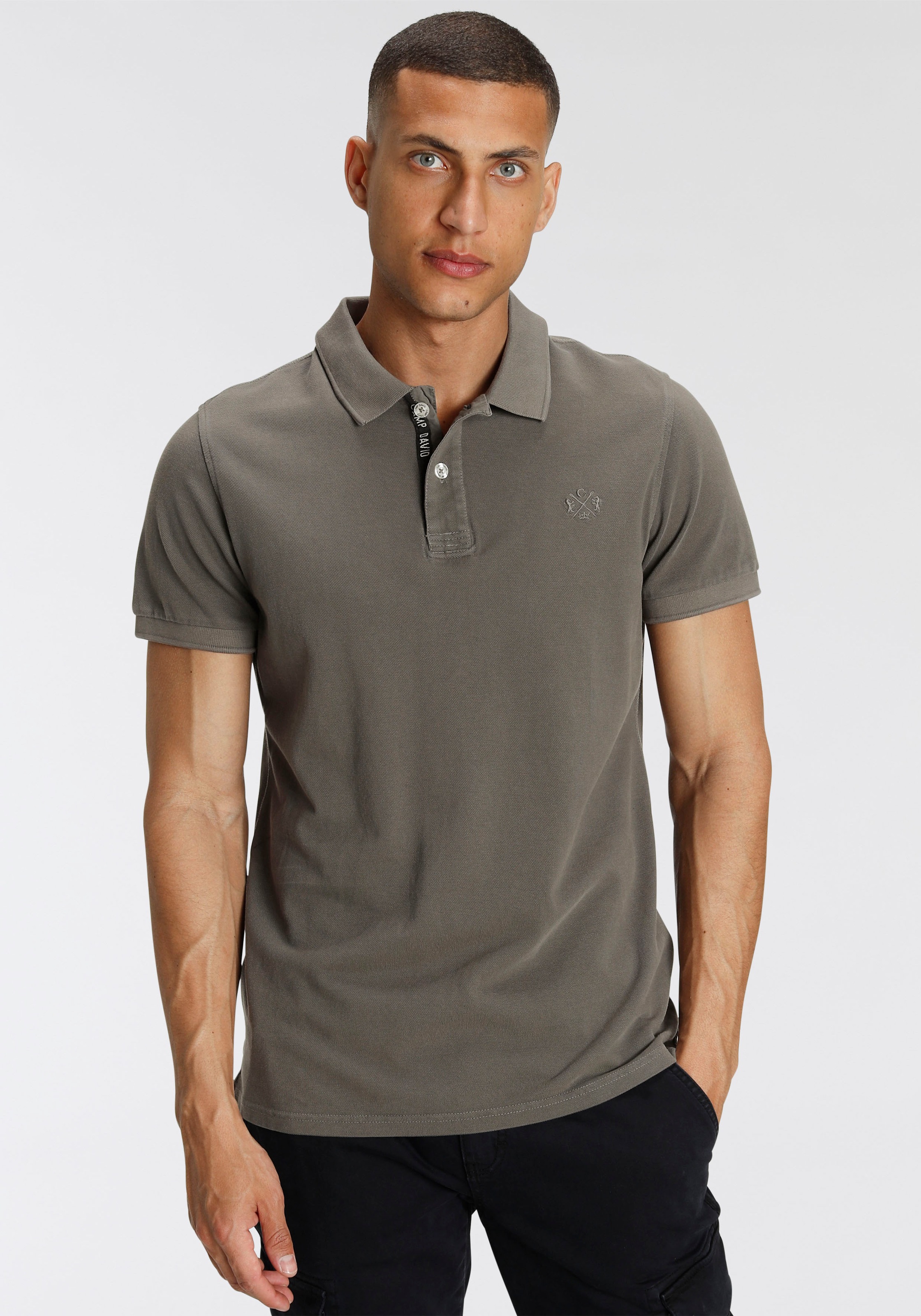 Image of CAMP DAVID Poloshirt, unifarben bei Ackermann Versand Schweiz