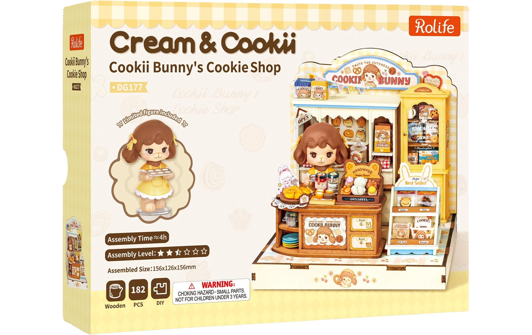   Modellbausatz »Rolife Cookii Bunny's Cookie Shop Tiercafé-Design« 182 Stk. tlg.