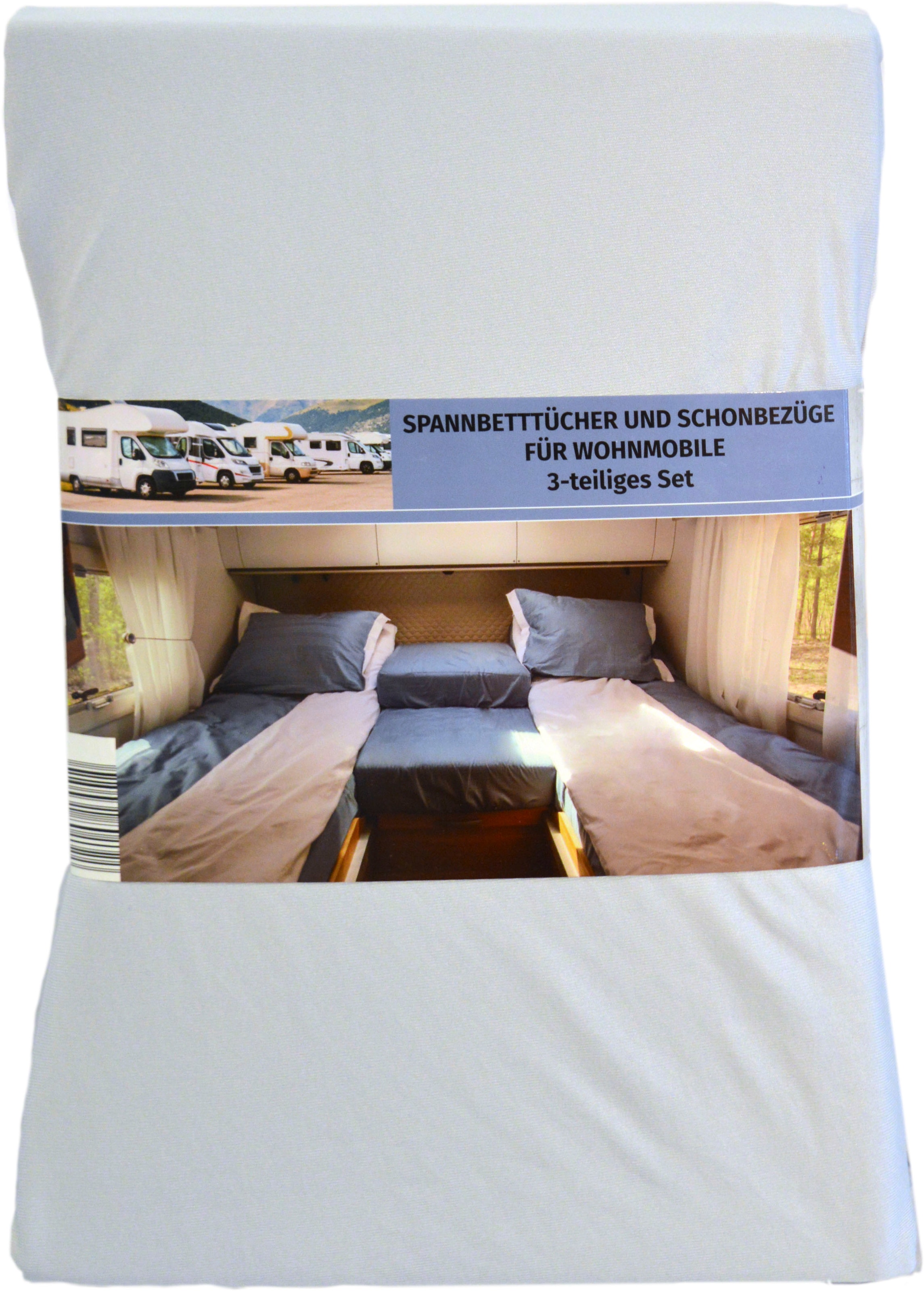 KiNZLER Spannbettlaken »Jersey Spannbettlaken im 3-teiligen Set«, für das Wohnmobil/Wohnwagen Heckbett