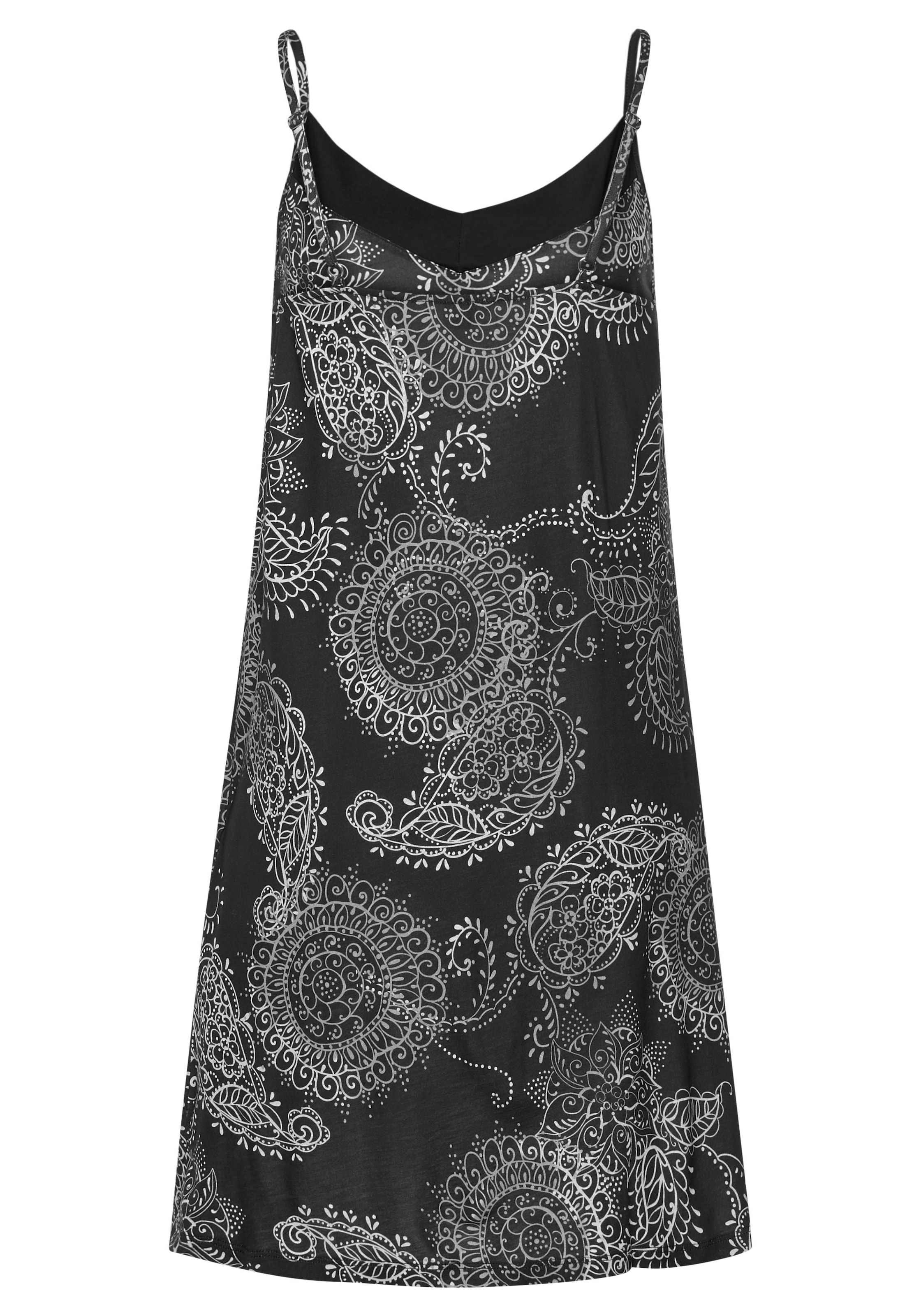 Vivance Dreams Negligé, im schwarz-weissen Paisley-Dessin