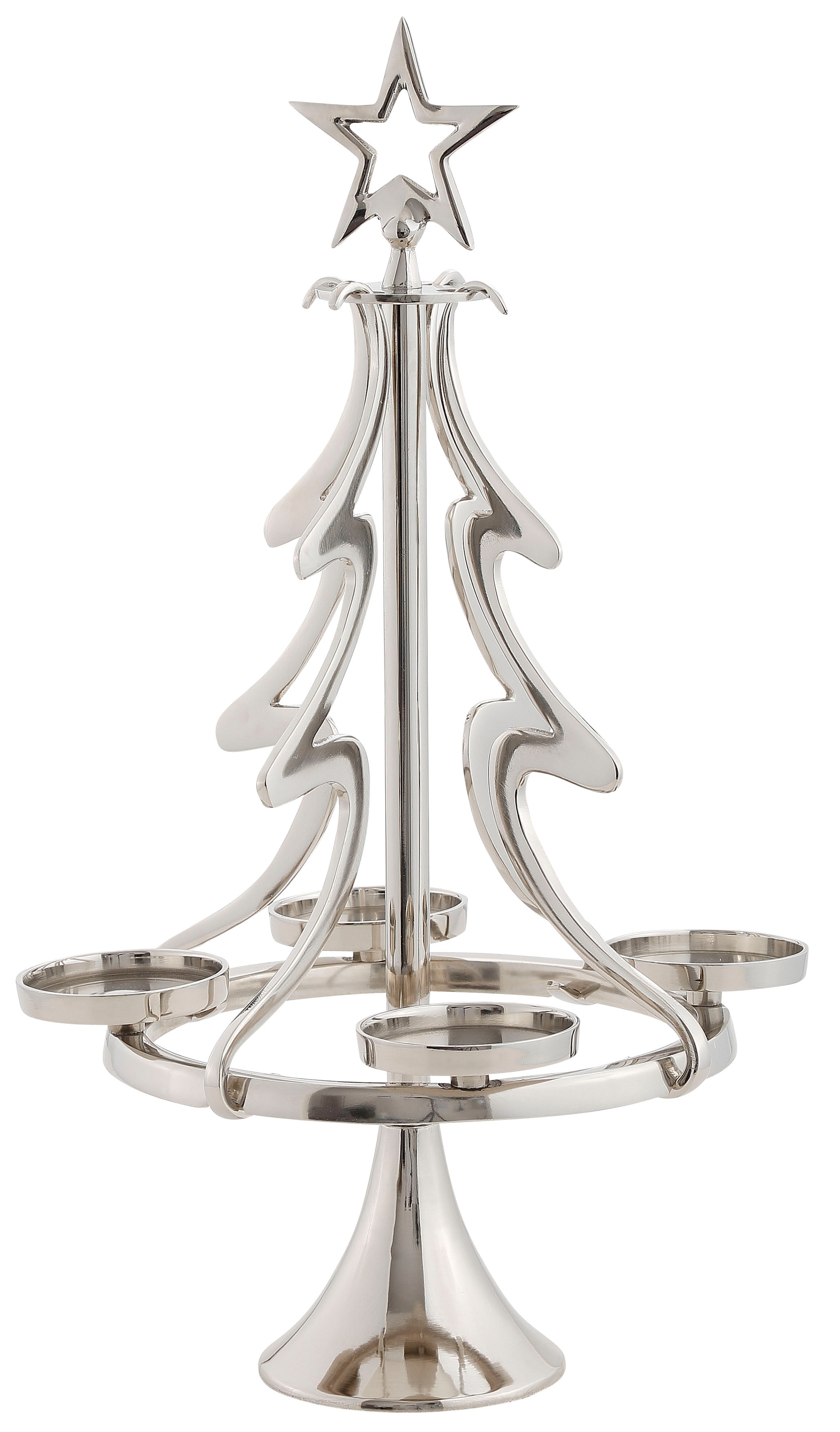 my home Adventsleuchter »Jason, im Tannenbaum St.), Aluminium Kerzenhalter besonderen (1 aus Weihnachtsdeko«, Design