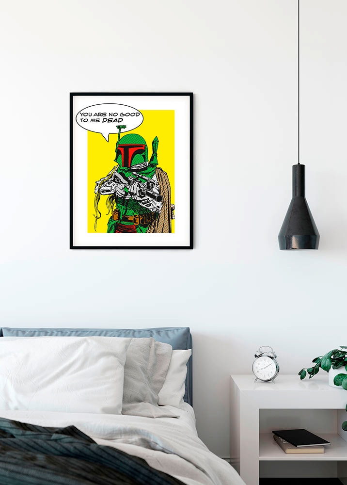 Komar Poster »Star Wars Classic Comic Quote Boba Fett« 1 cuis tlg. Kinderzimmer, Schlafzimmer, Wohnzimmer