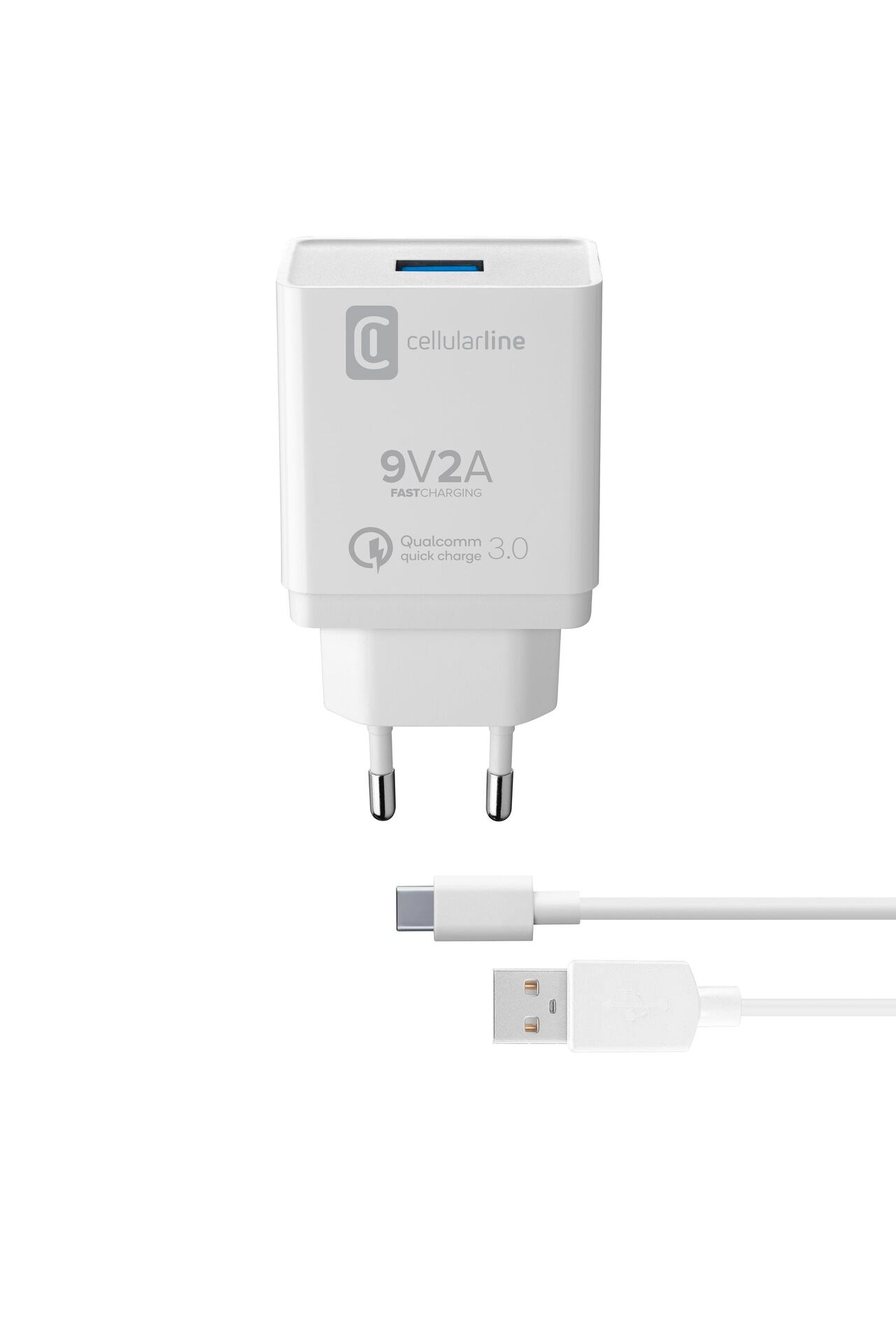 Image of Cellularline Smartphone-Ladegerät »Charger Kit 18W Quick Charge Type-C« bei Ackermann Versand Schweiz