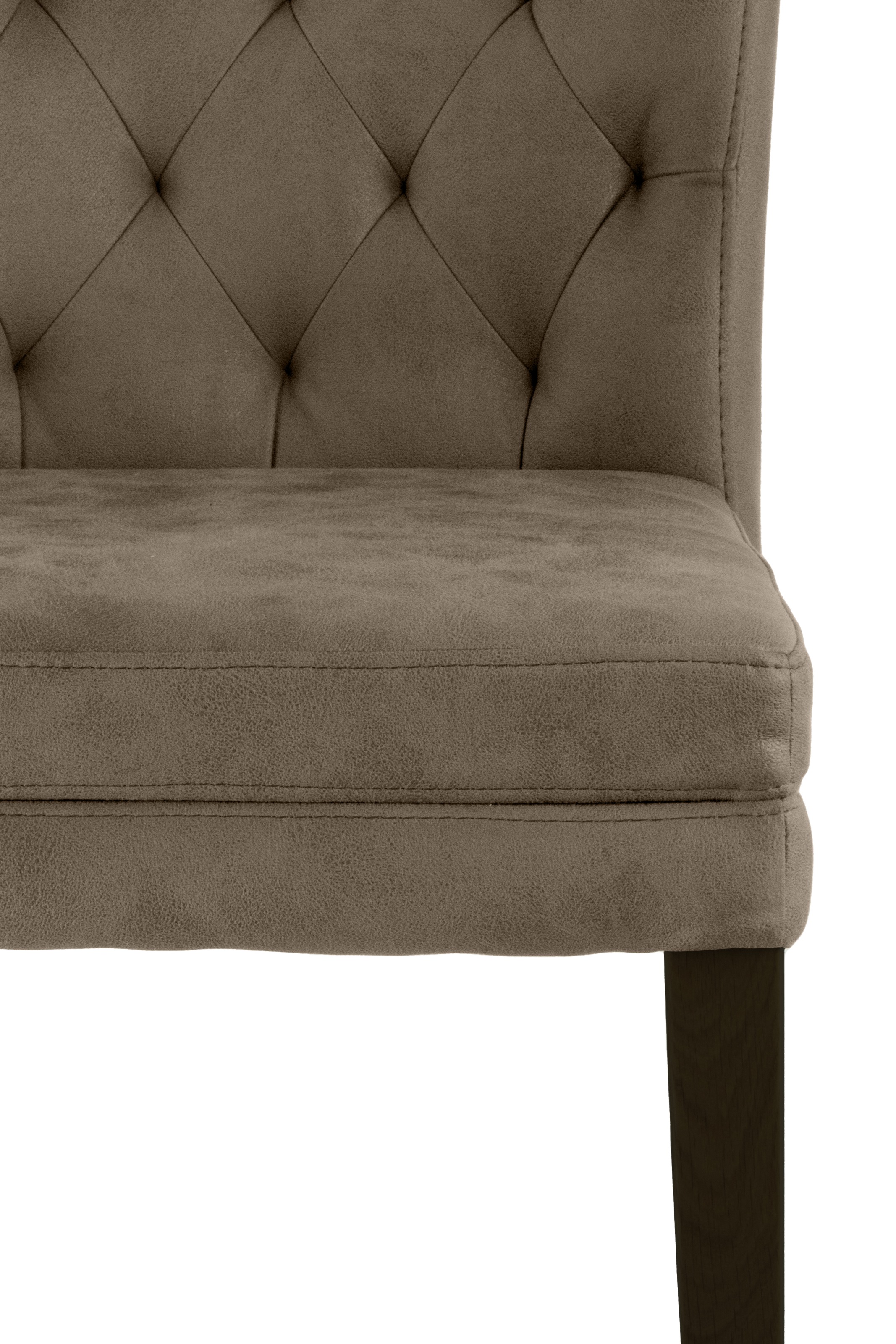 Home affaire 4-Fussstuhl »Colorado«, (Set), 2 St., Microfaser, bequeme Polsterung, Gestell Massivholz wenge oder eiche natur