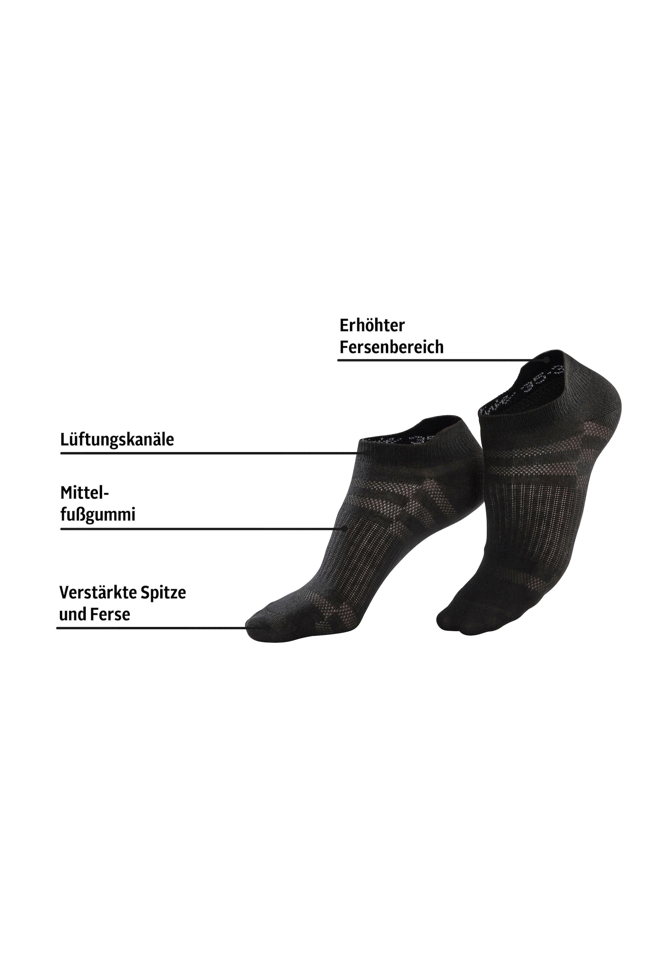 LASCANA ACTIVE Sneakersocken, (Packung, 7 Paar), in Piqué-Optik