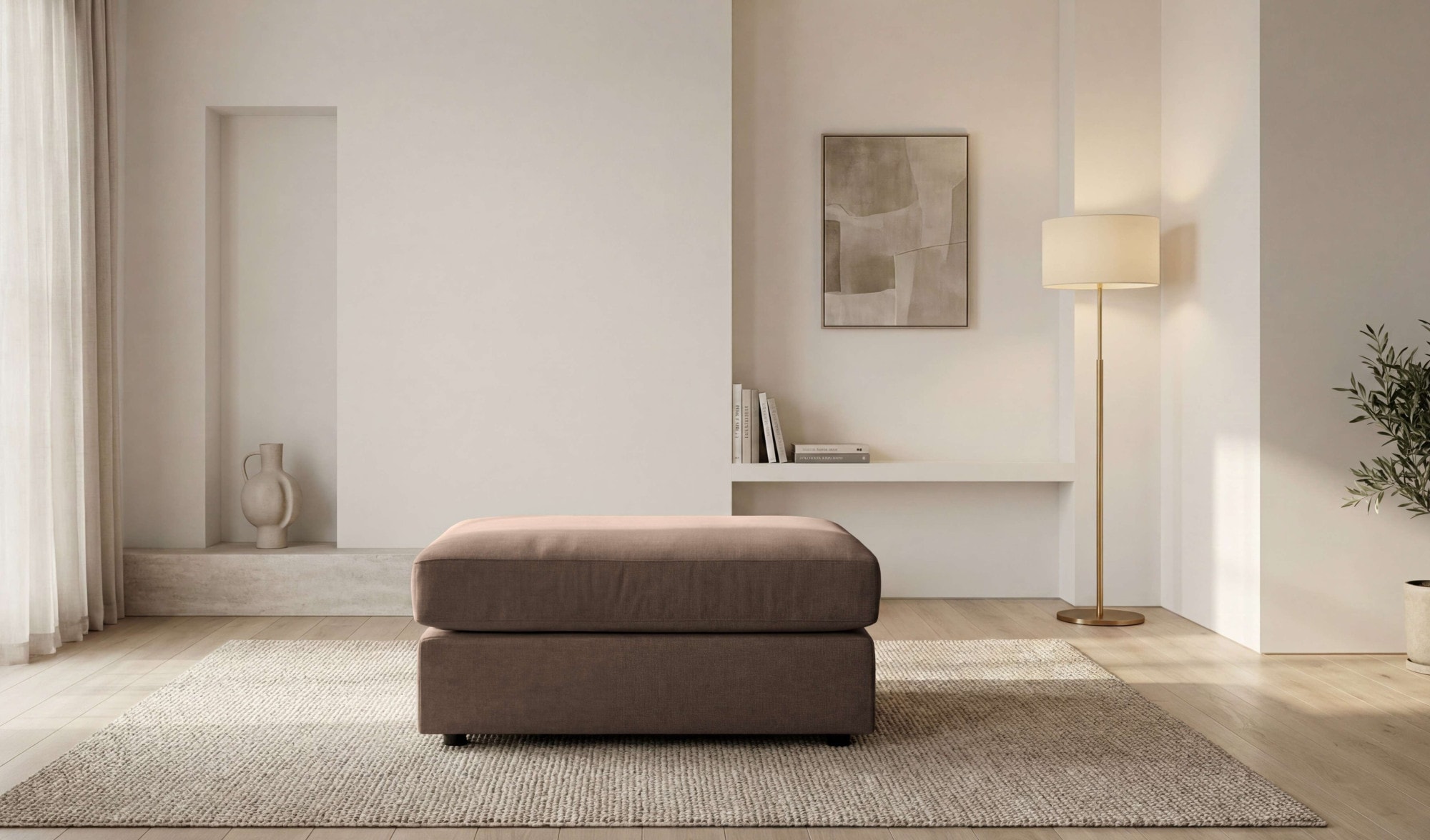 GOODproduct Polsterhocker »Nivette, weiches Chenille« 95x65 cm, eine tolle Ergänzung zum Sofa