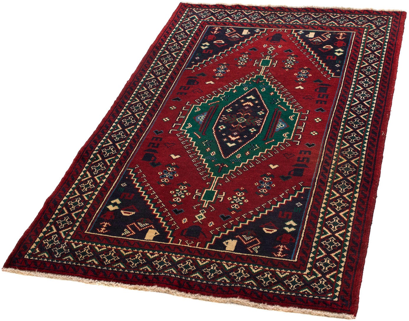 Image of morgenland Orientteppich »Belutsch - 137 x 82 cm - dunkelrot«, rechteckig, 8 mm Höhe, Wohnzimmer, Handgeknüpft, Einzelstück mit Zertifikat bei Ackermann Versand Schweiz