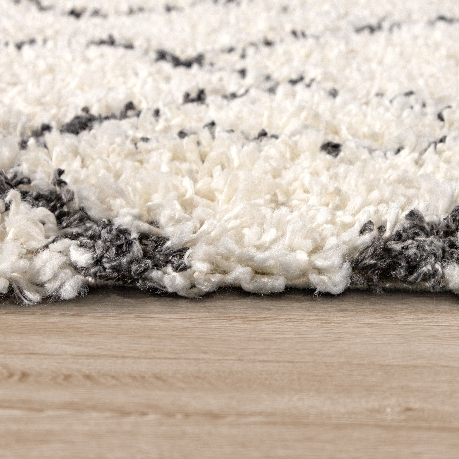 Paco Home Hochflor-Teppich »Kalmar 450«, rund, 44 mm Höhe, Shaggy, Scandi Design, modernes Rauten Muster, weich & kuschelig
