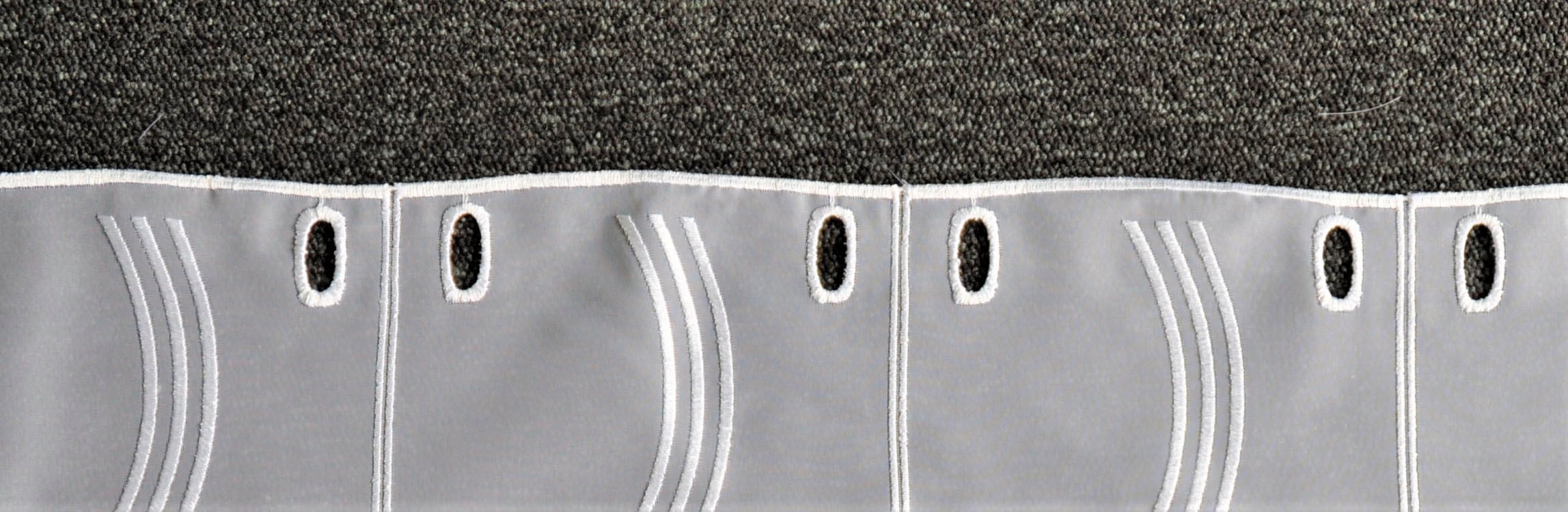 Stickereien Plauen Rideau à vitres »Blätter« Passage tige 1 cuis tlg.