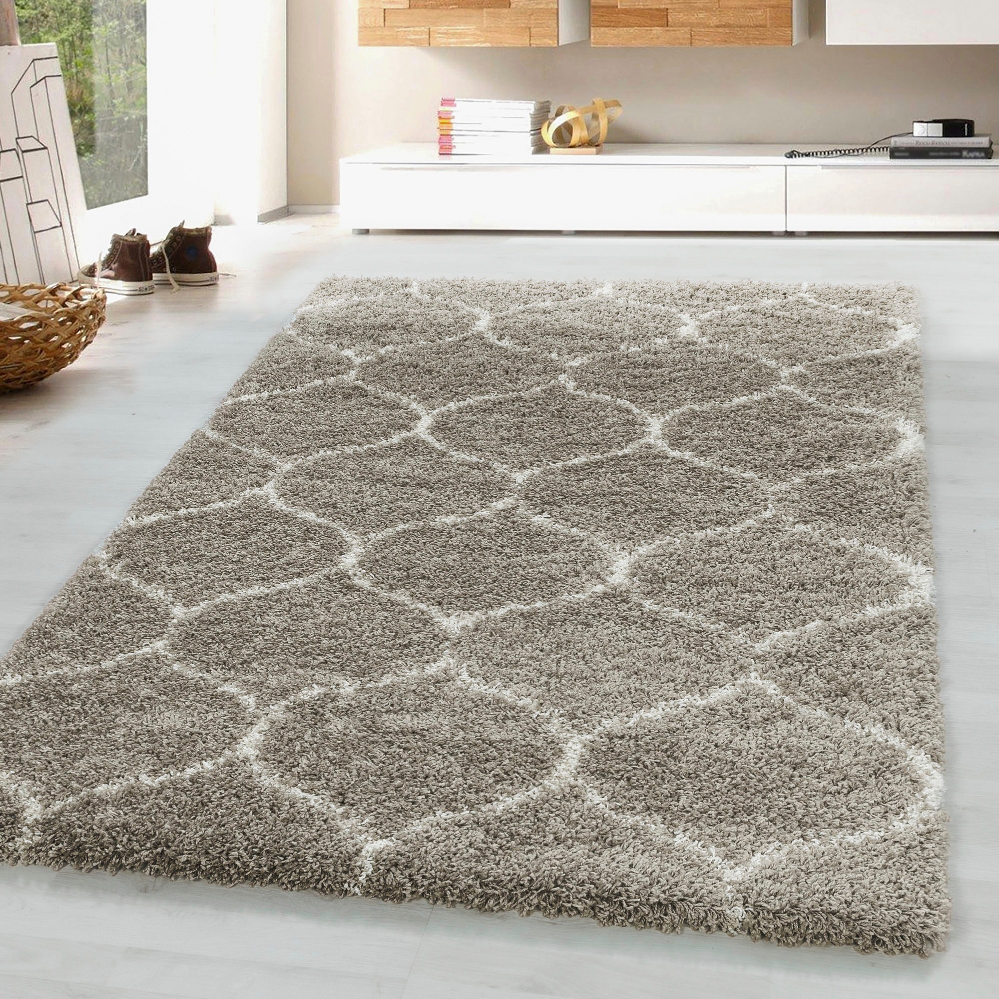 Ayyildiz Teppiche Hochflor-Teppich »SALSA 3201«, rechteckig, 50 mm Höhe, auch in rund, Pflegeleicht / Strapazierfähig / Shaggy/ Wohnzimmer