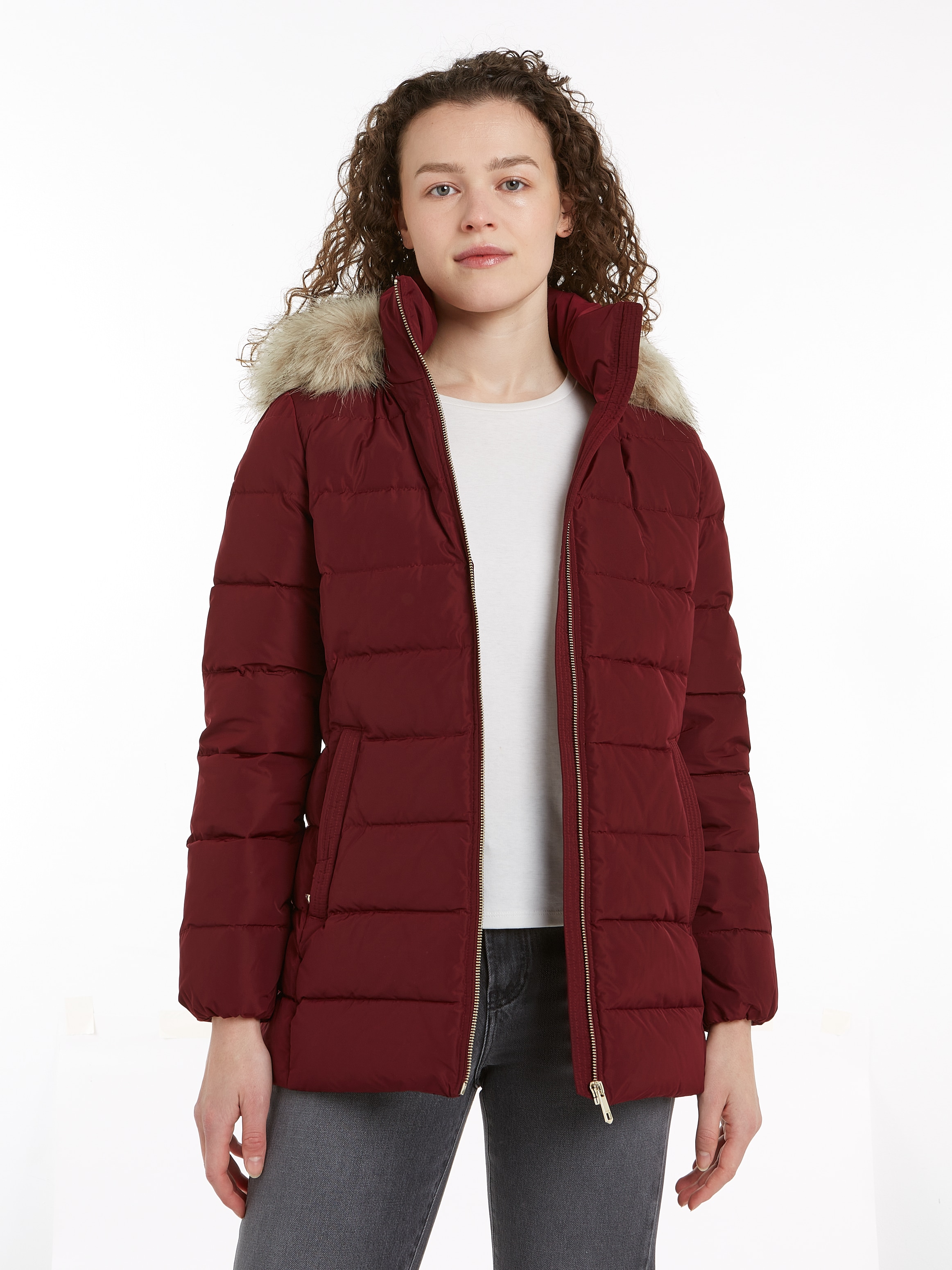 Image of Tommy Hilfiger Steppjacke mit Kapuze mit Logopatch