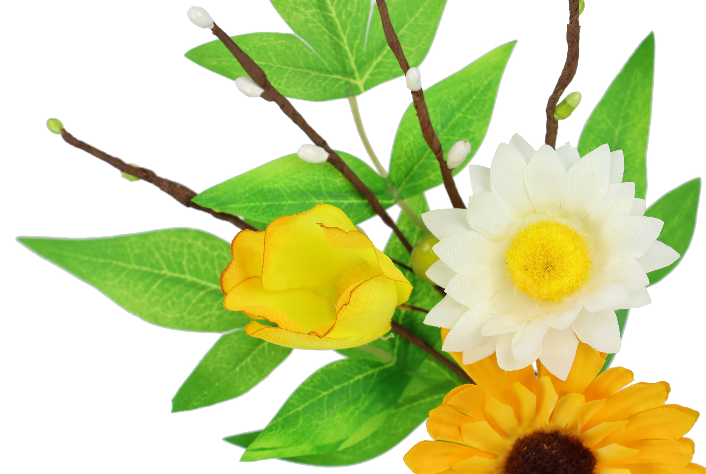 I.GE.A. Kunstzweig »Dekozweig Gerbera Margeriten« 3er Set Zweig Einzelblumen Kunstblumen Blumen Dekozweige