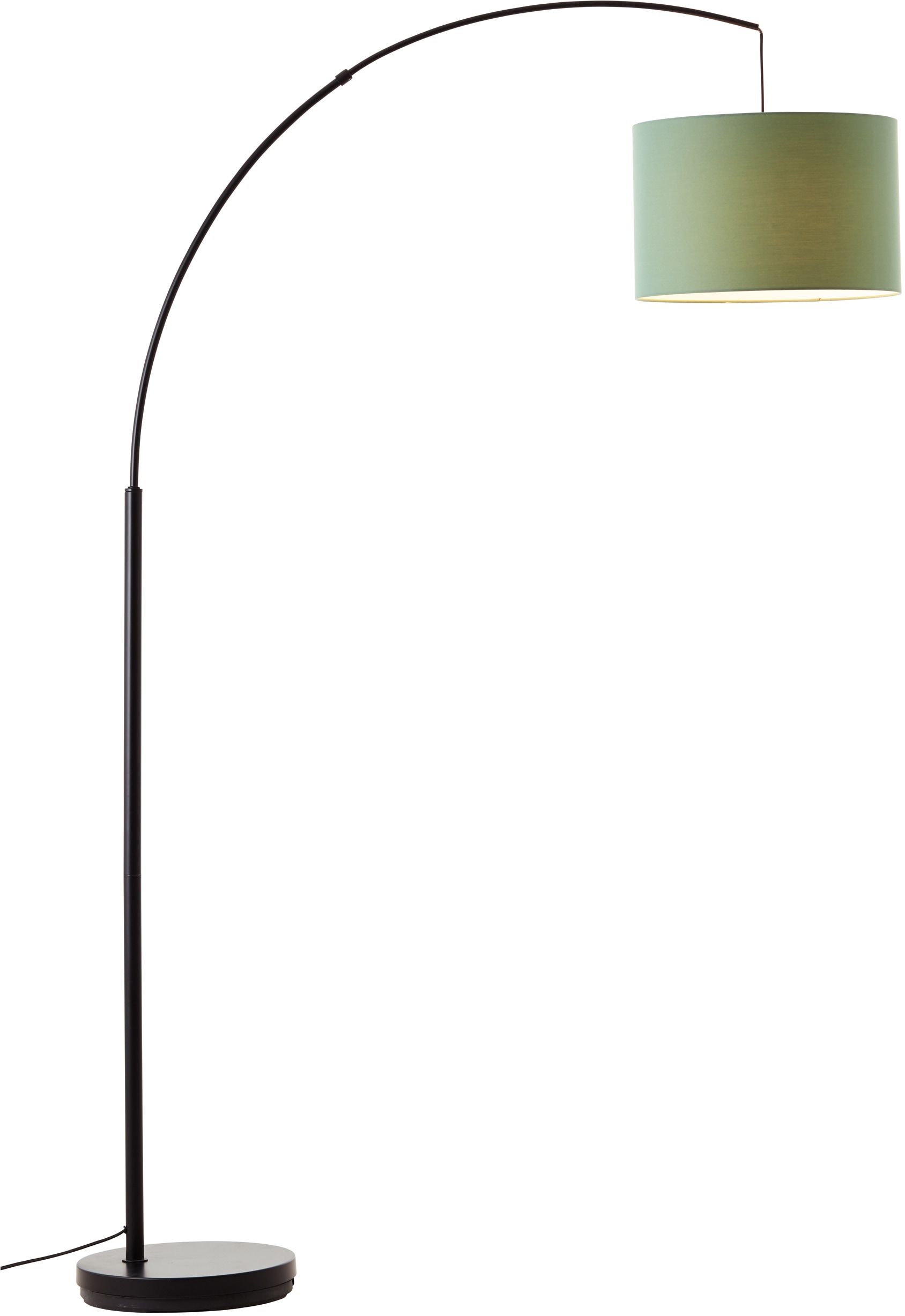 of flammig-flammig, 1 36cm Ø auf Stoff Textilschirm Places versandkostenfrei Stehlampe Bogenlampe Style »Elijah«,