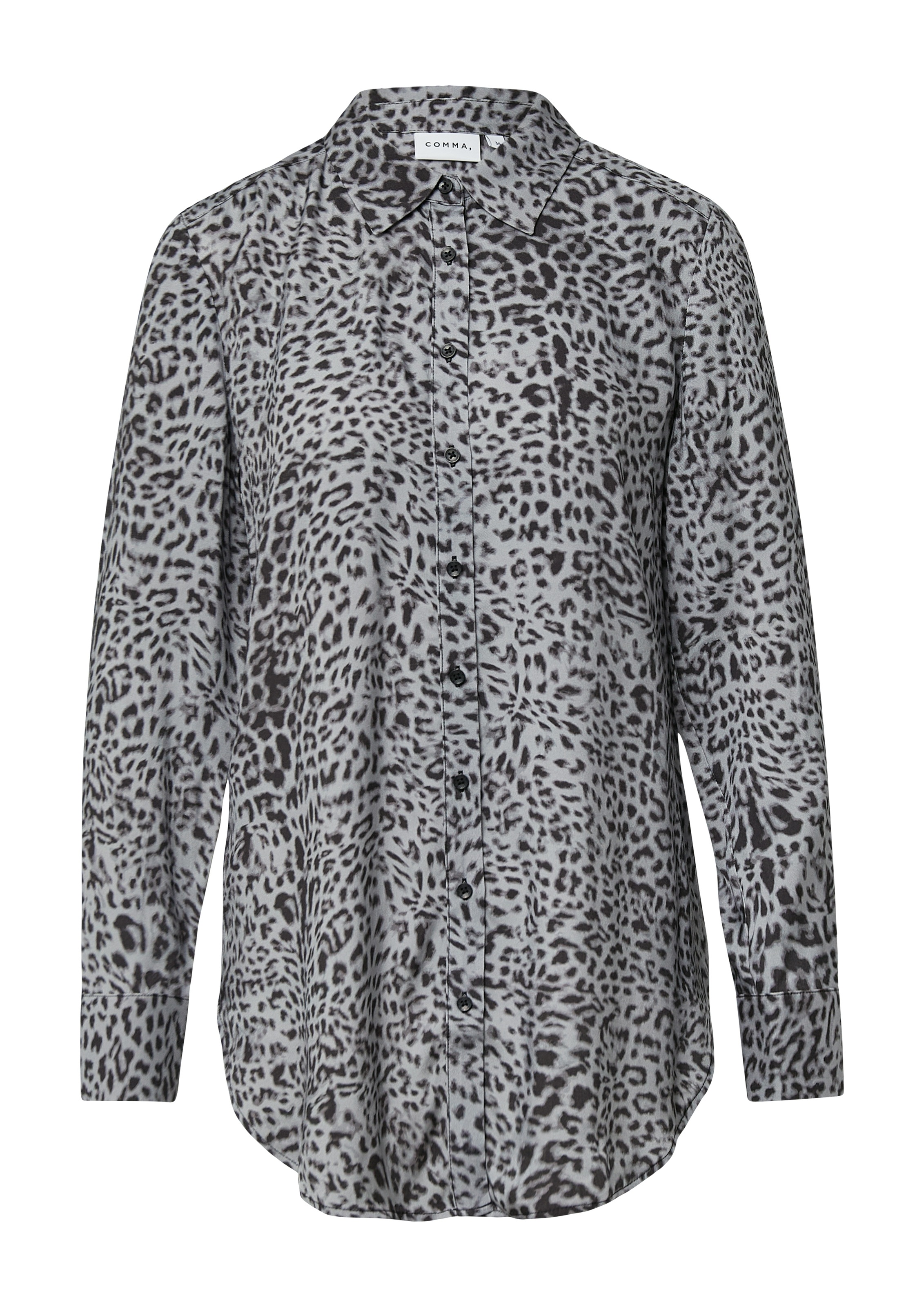 Comma Langarmbluse, mit All-Over-Animal Print