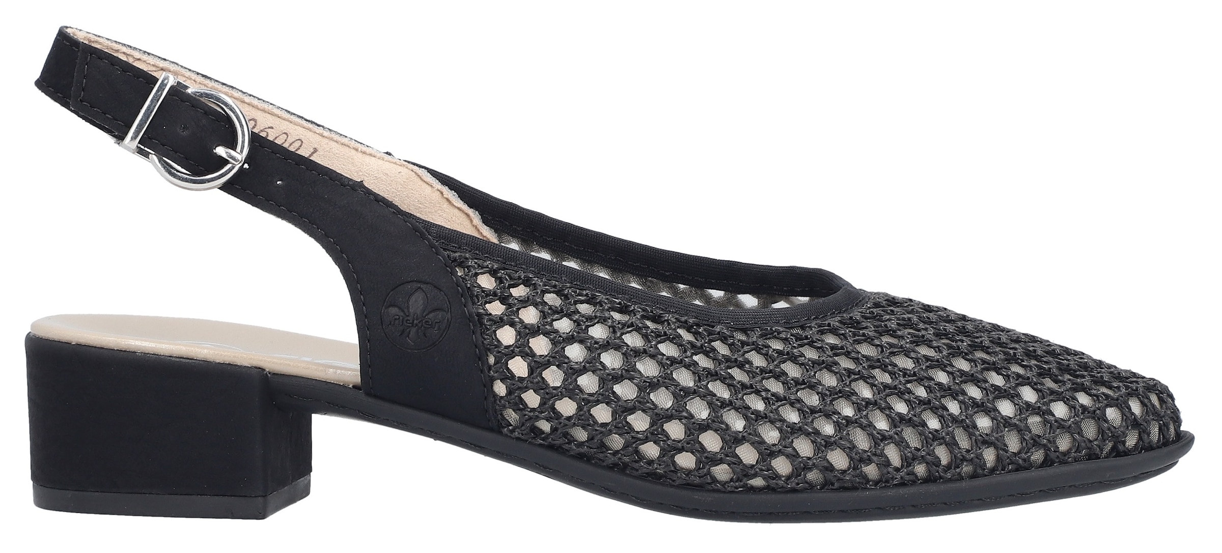 Rieker Sandale à enfiler  chaussure d'été, chaussure de fête, talon bloc, avec brides