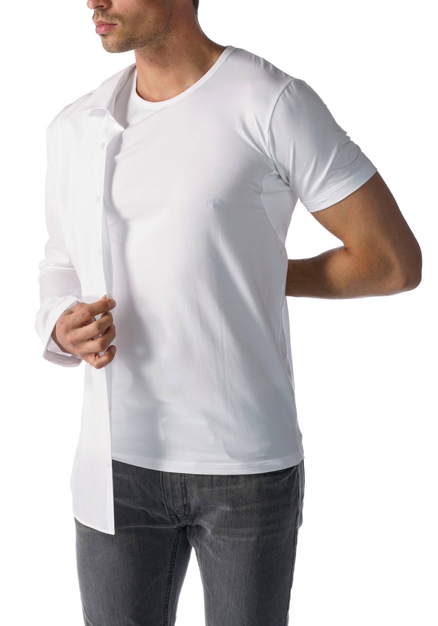 Unterziehshirt »DRY COTTON FUNCTIONAL«, unter dem Businesshemd unsichtbar, Halbarm