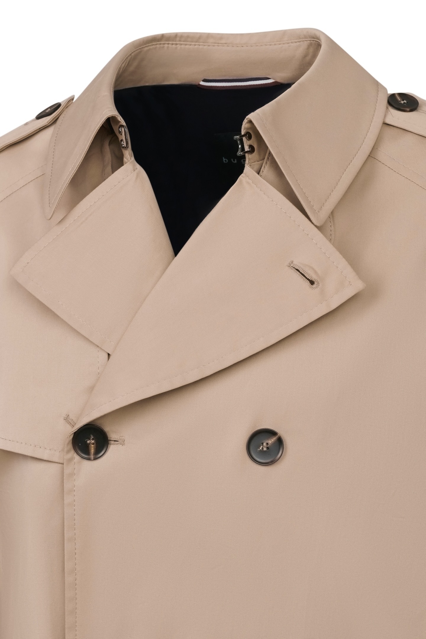 bugatti Trenchcoat, mit Bindegurt & Hemdkragen