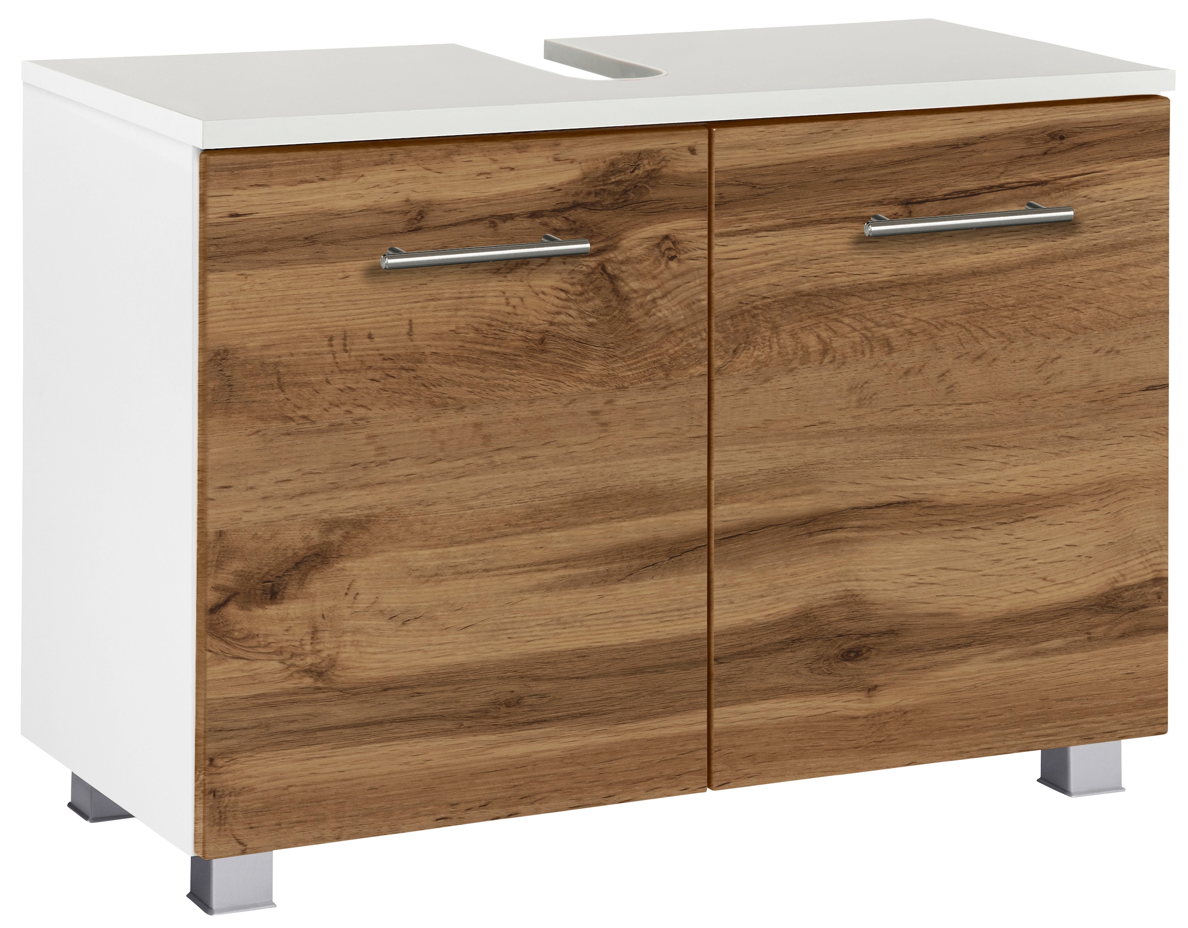Image of welltime Waschbeckenunterschrank "Trento, verschiedene Ausführungen und Farben" Badmöbel Unterschrank Breite 80 cm, mit viel Stauraum, Badschrank WBU