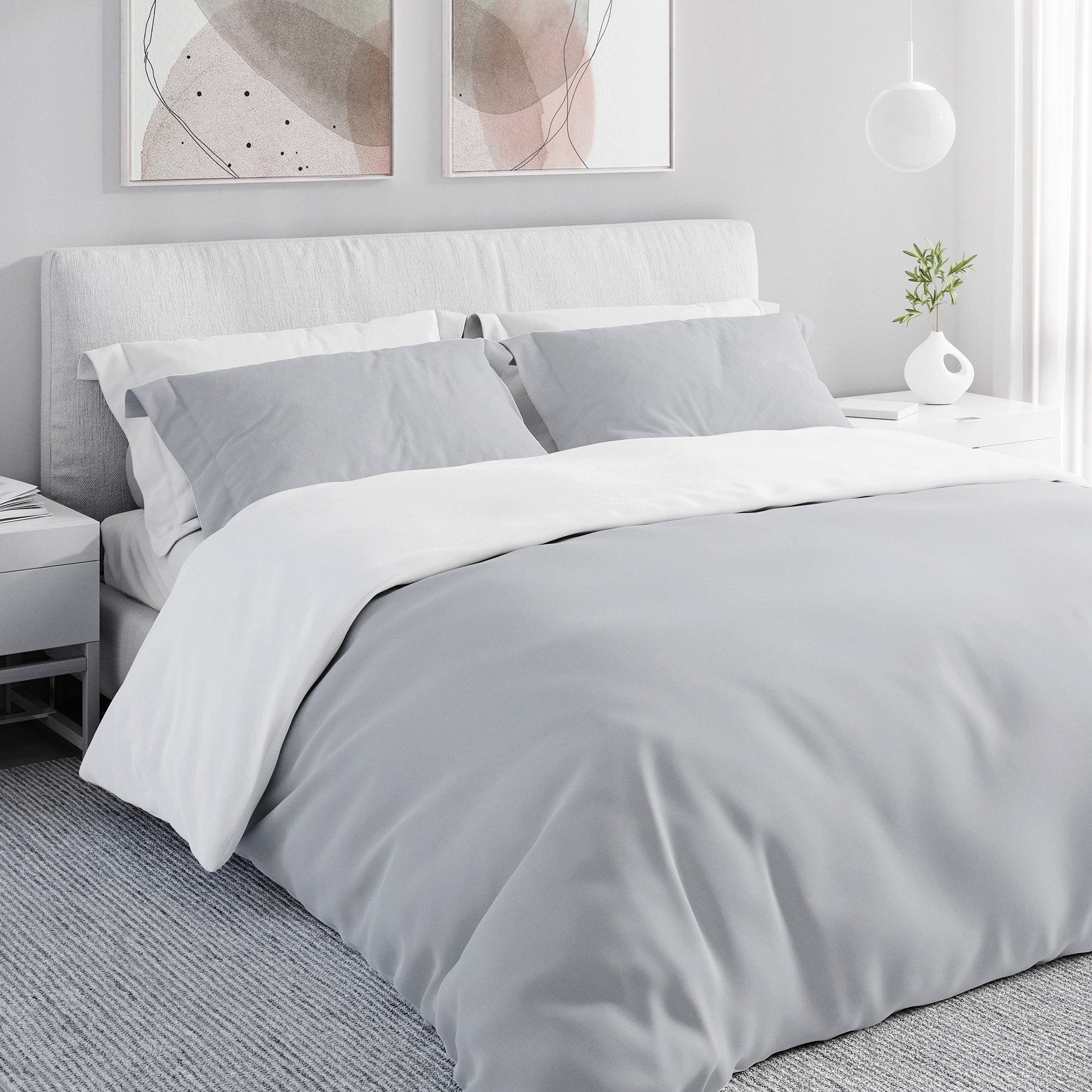Wolkenfeld Bettwäsche »Allergiker Bettwäsche, unfassbar weich« 2 Stk. 135x200 cm, 155x220 & Übergrössen I inkl. Kissenbezüge 80x80 I 2-farbig