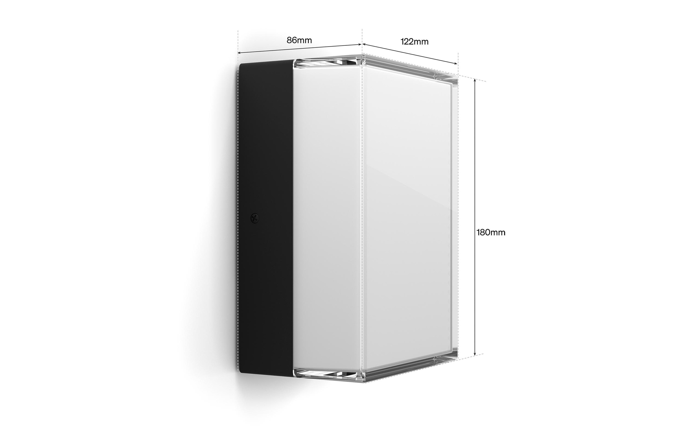 Philips Hue Aussen-Wandleuchte »Scenova Wandleuchte rechteckig Smart Outdoor« LED-Modul RGB