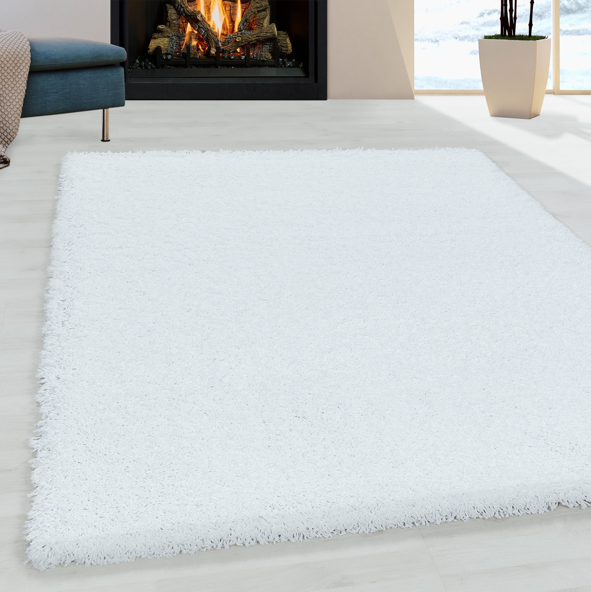 Ayyildiz Teppiche Hochflor-Teppich »SYDNEY 3000«, rechteckig, 50 mm Höhe, Shaggy, Langflor, uni, auch in rund, Wohnzimmer