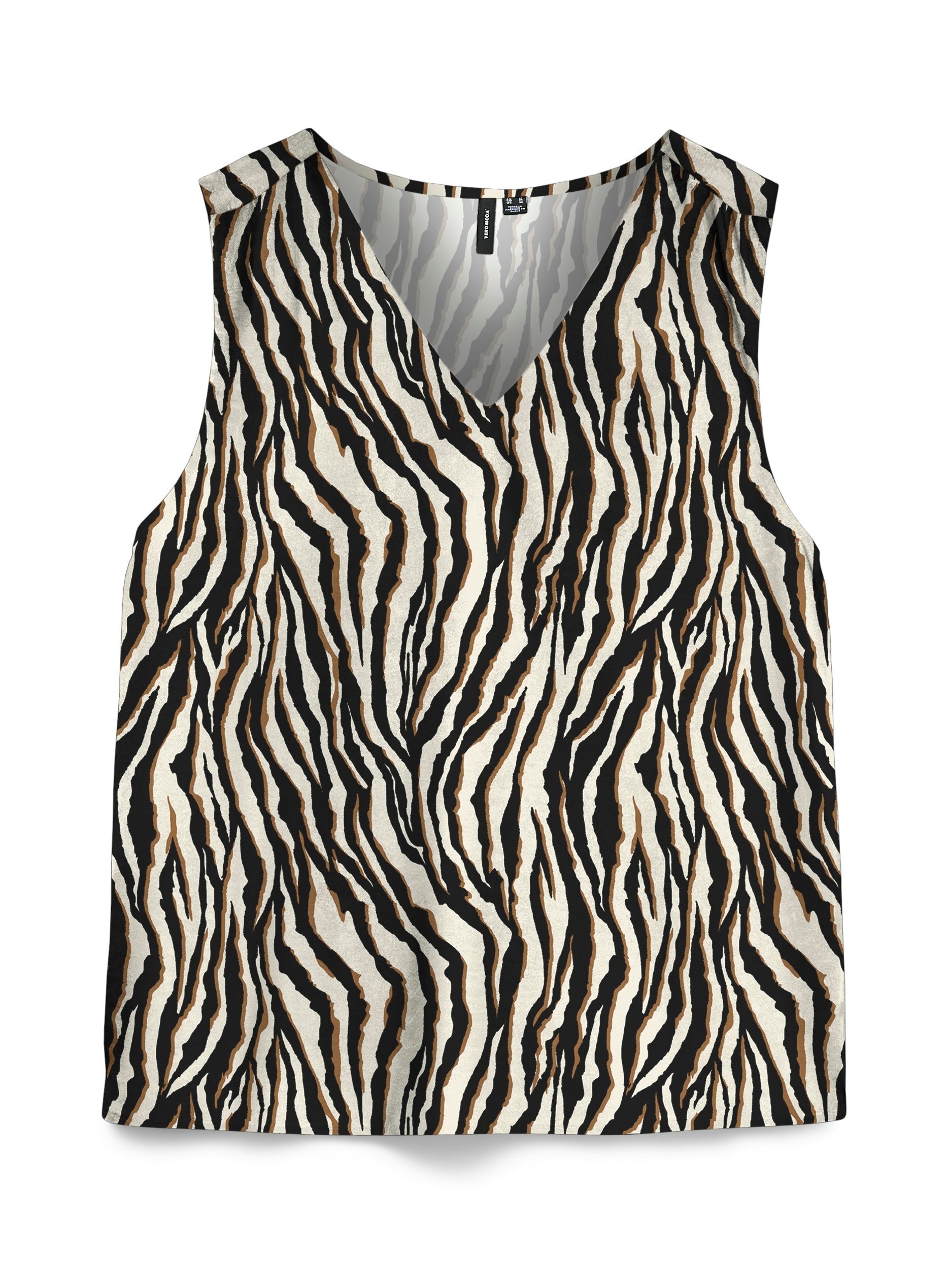 Vero Moda T-shirt en V »VMEASY JOY S/L V-NECK TOP WVN GA« viscose, coupe regular