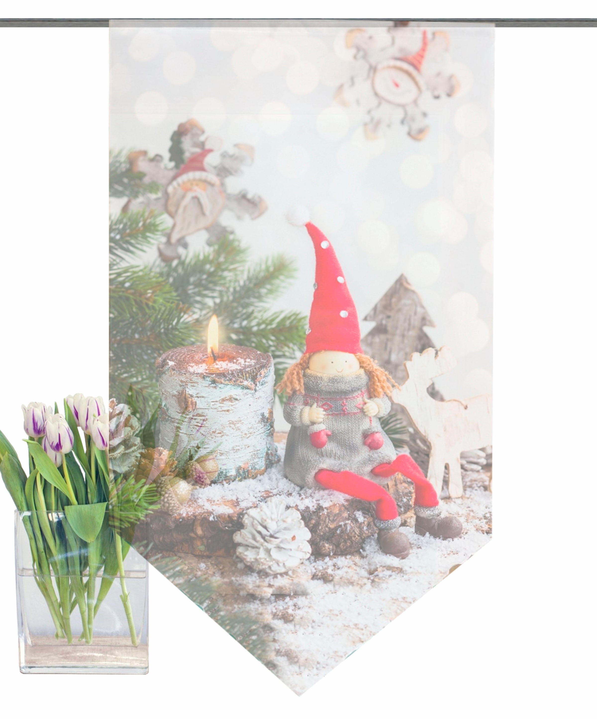 HOME WOHNIDEEN Scheibengardine »WEIHNACHTSWICHTEL«, kaufen (1 St.), 80x40 HxB