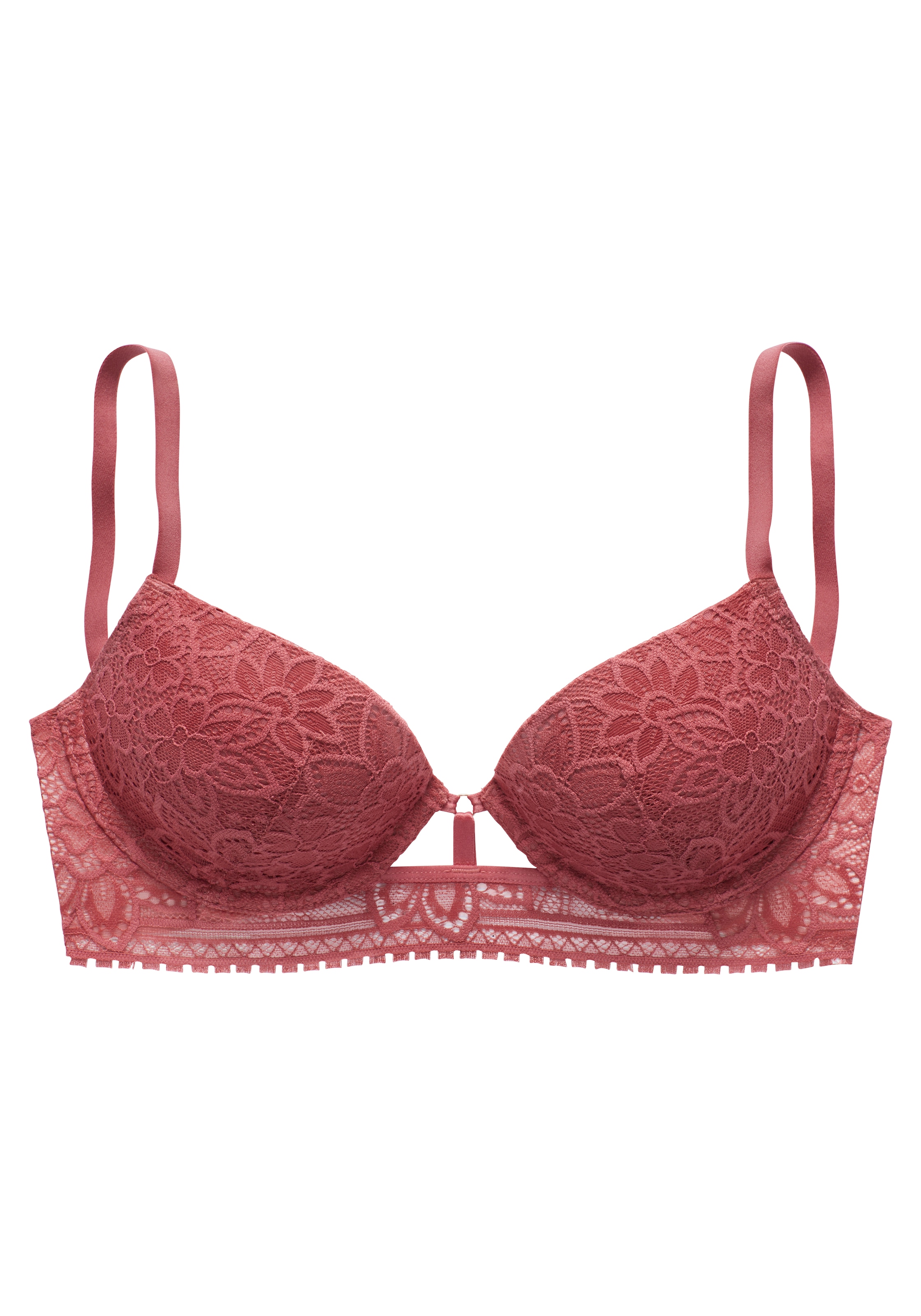 LASCANA Push-up-BH, mit Bügel aus floraler Jacquardspitze, sexy Dessous
