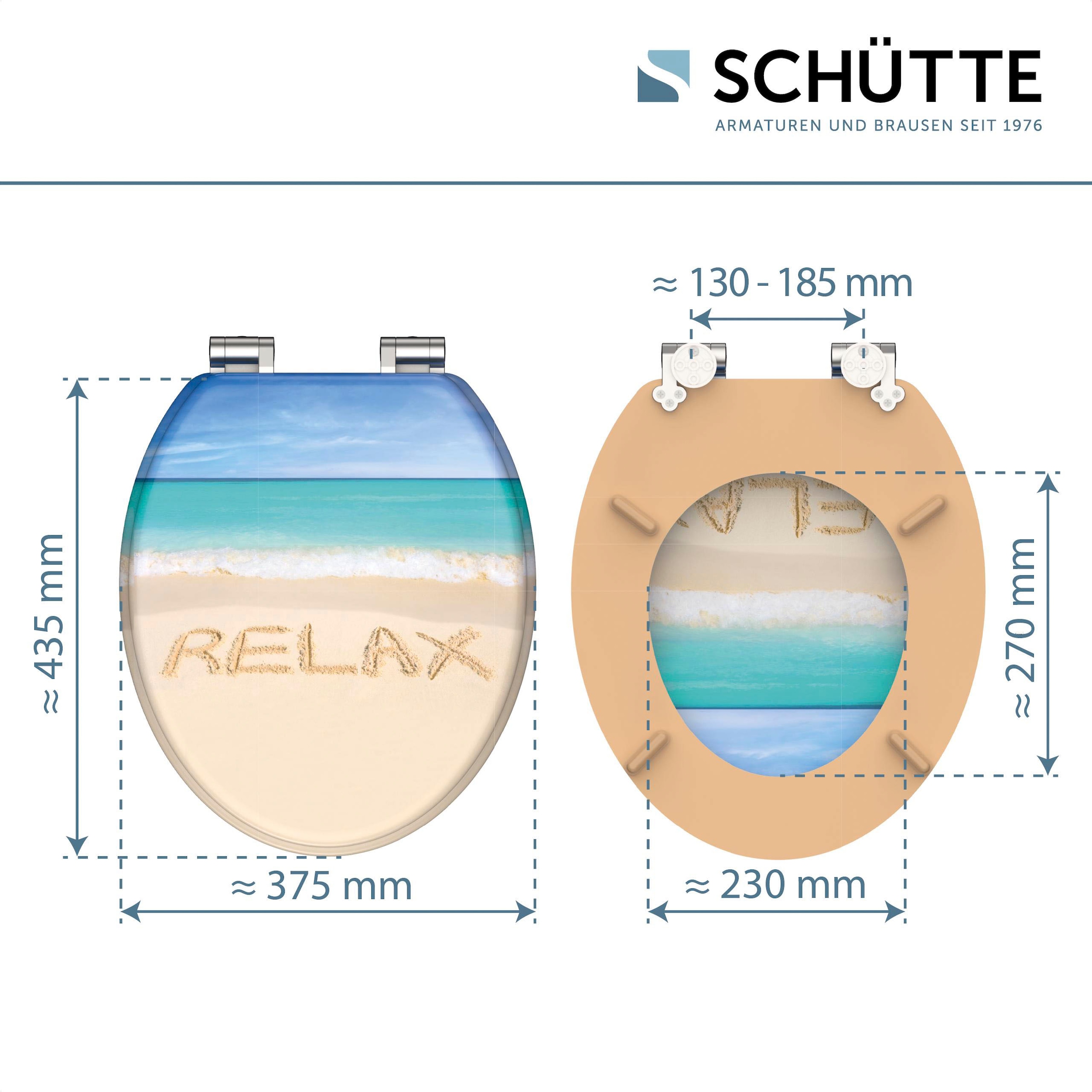 Schütte WC-Sitz »Relax« mit Absenkautomatik und Holzkern, MDF
