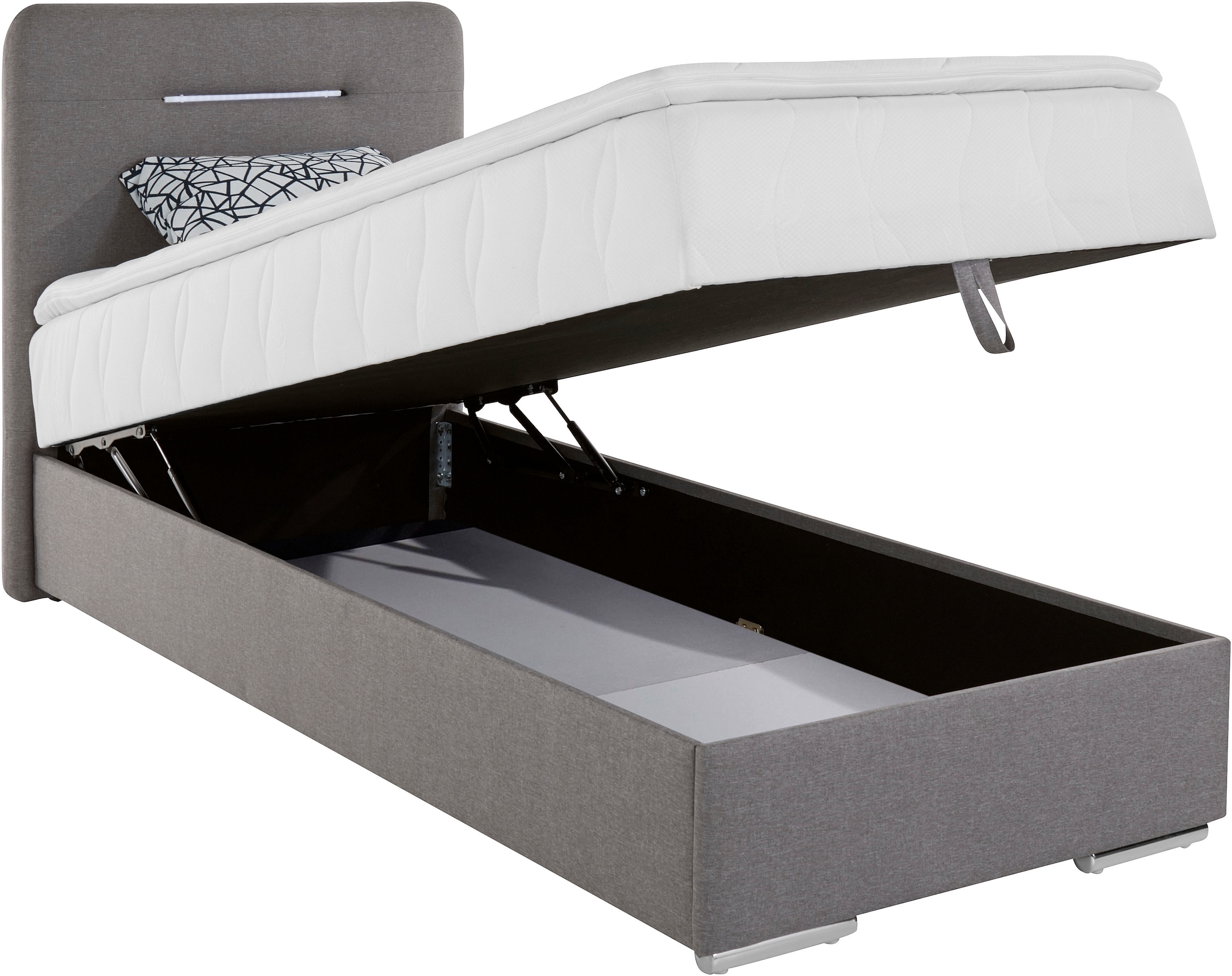 COTTA Boxbett »Lighstar« inklusive LED-Beleuchtung, Topper, Bettkasten und Zierkissen