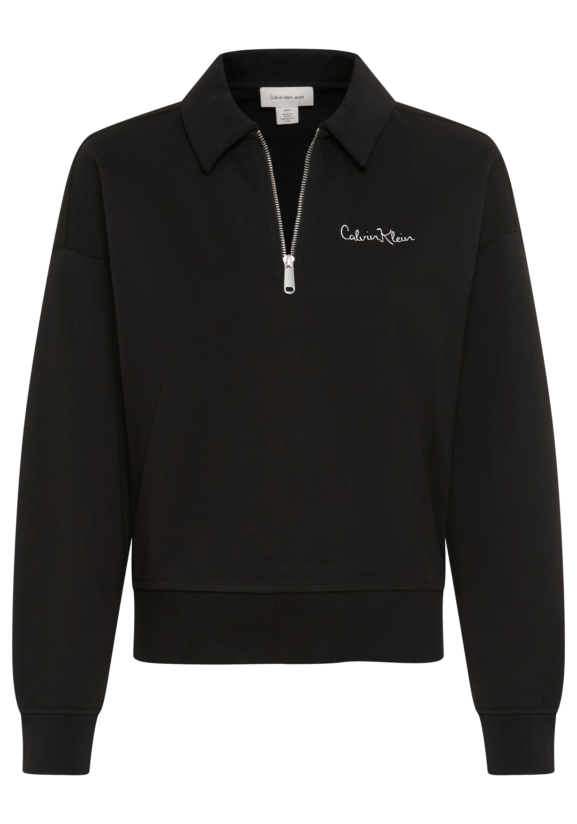 Image of Calvin Klein Jeans Sweatshirt, Regular fit mit Troyer-Kragen
