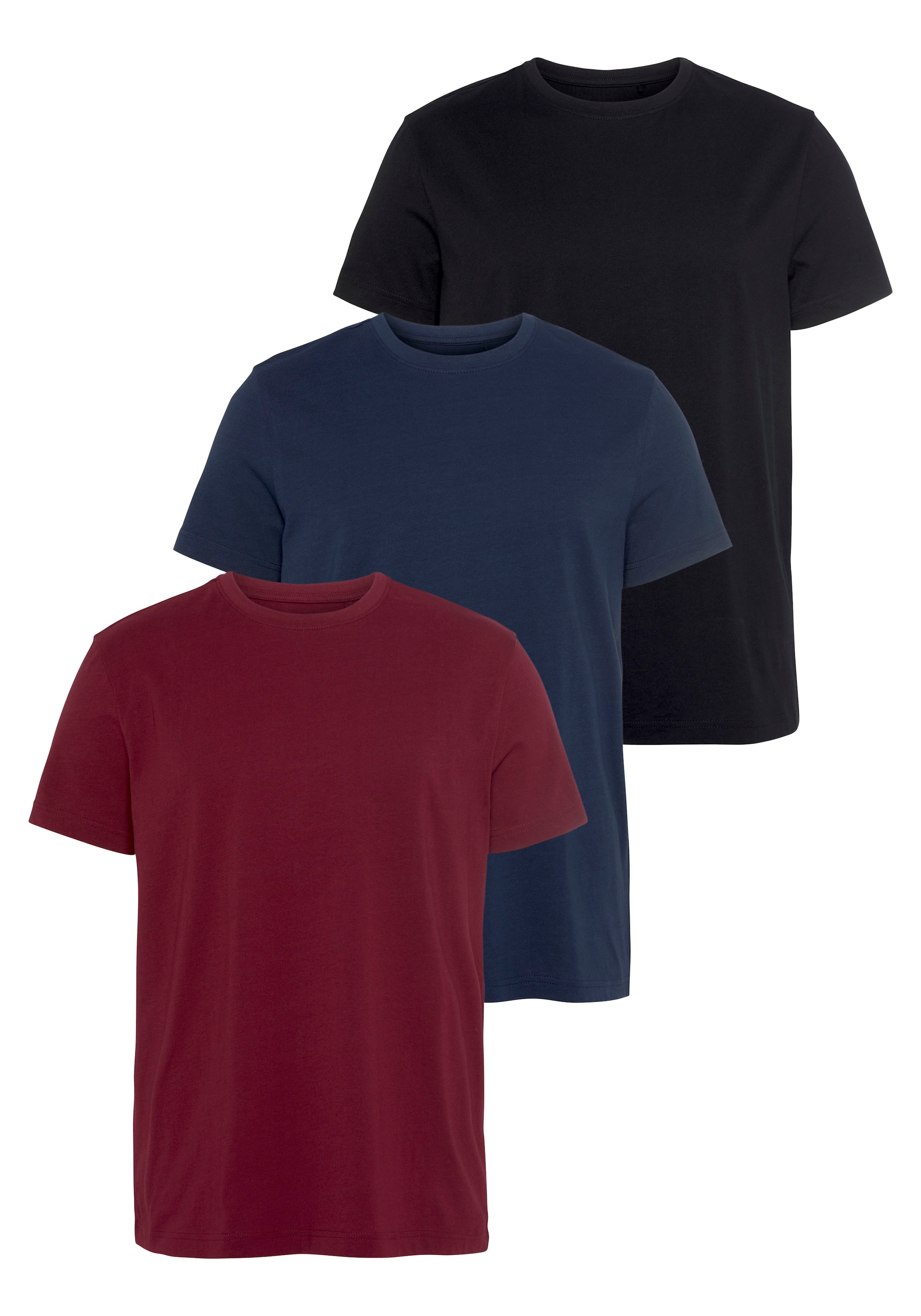 AJC T-Shirt, hüftbedeckend, lockere Passform, Basic-Stil