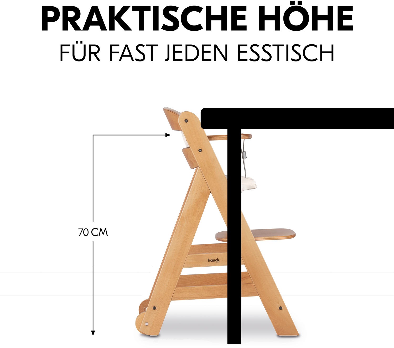Hauck Hochstuhl »Beta+« () mit Holzrädern