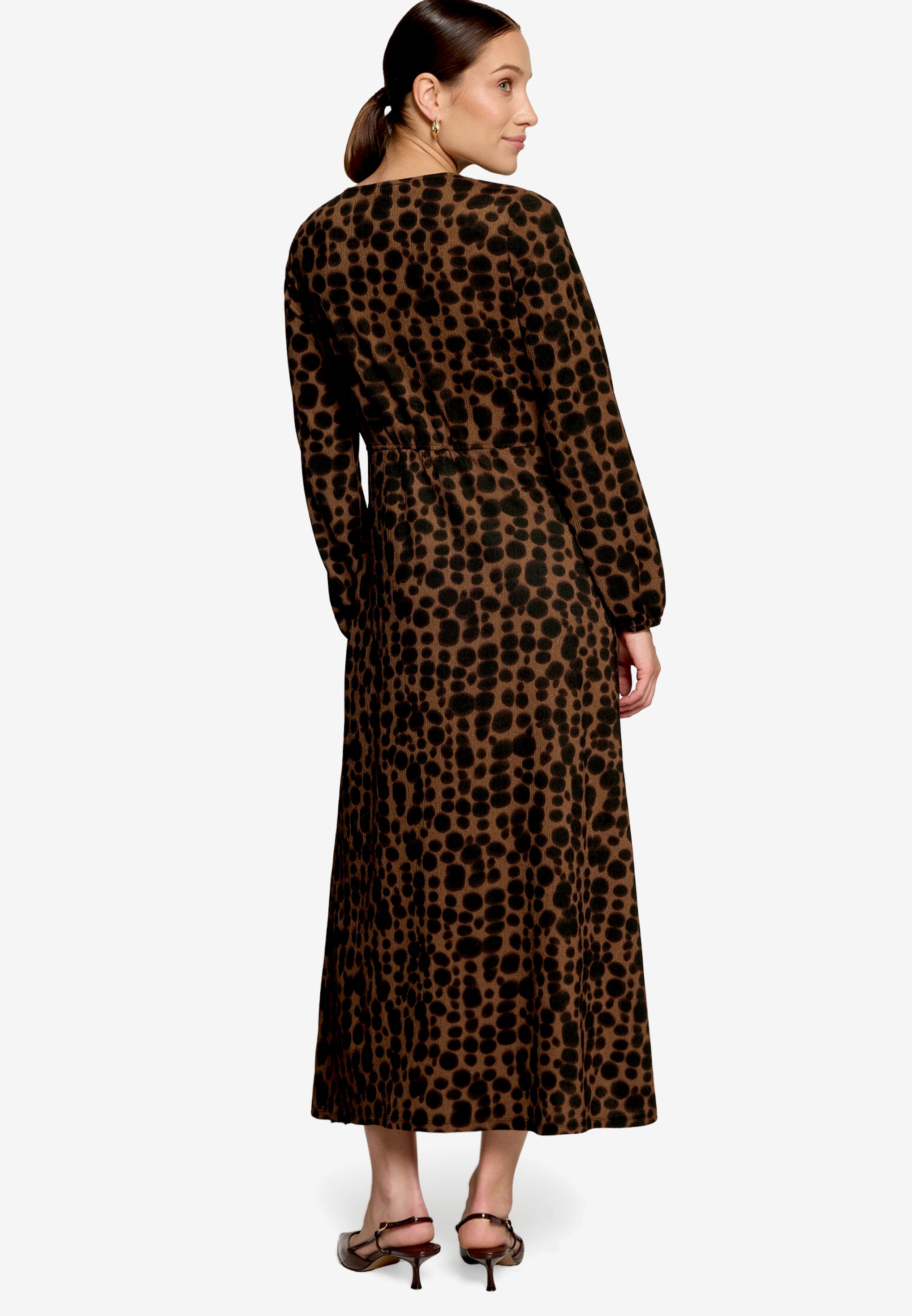 Zero Maxi robe Sans poches Robe longue à motif avec décolleté en V