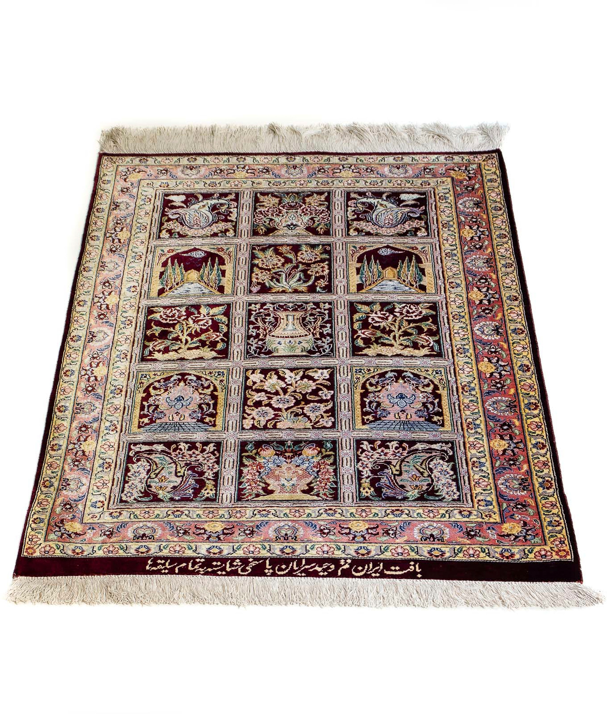 Image of morgenland Orientteppich »Perser - Ghom - 86 x 60 cm - mehrfarbig«, rechteckig, 10 mm Höhe, Wohnzimmer, Handgeknüpft, Einzelstück mit Zertifikat bei Ackermann Versand Schweiz