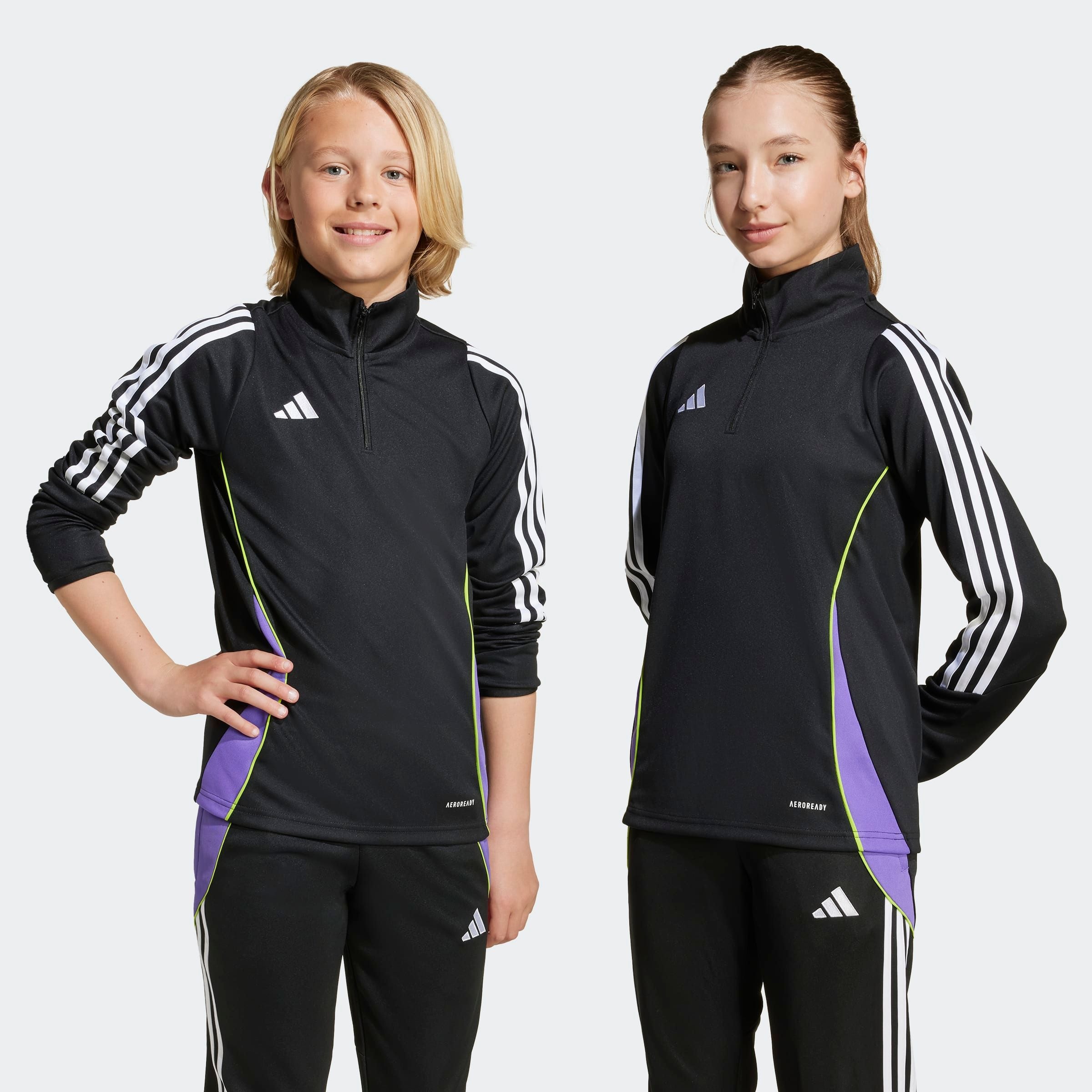 Image of adidas Performance Trainingsshirt "TIRO 24 KIDS TRAININGSOBERTEIL" schmaler Schnitt, mit Reissverschluss, atmungsaktiv