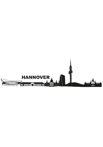 Wandtattoo »XXL Stadt Skyline Hannover 120cm«, (1 St.)