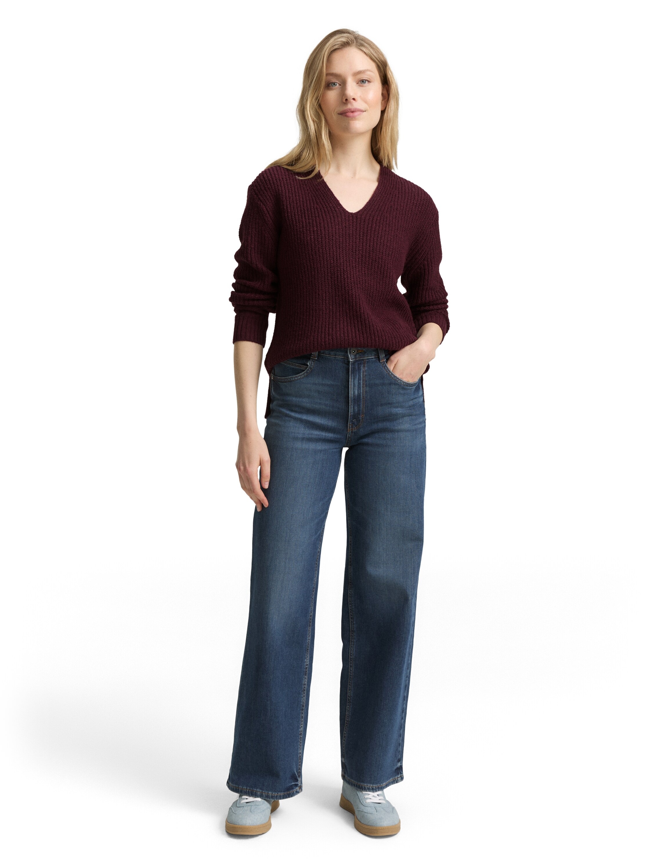 TOM TAILOR Strickpullover, mit Rippstruktur