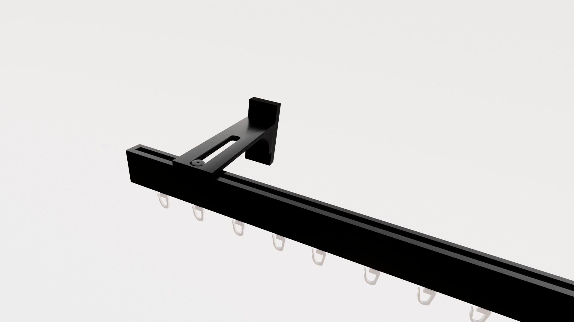 indeko Tringle à rideaux »Bern« 1 course-läufig Wunschmasslänge Innenlauf Komplett-Set inkl. Gleitern und Montagematerial