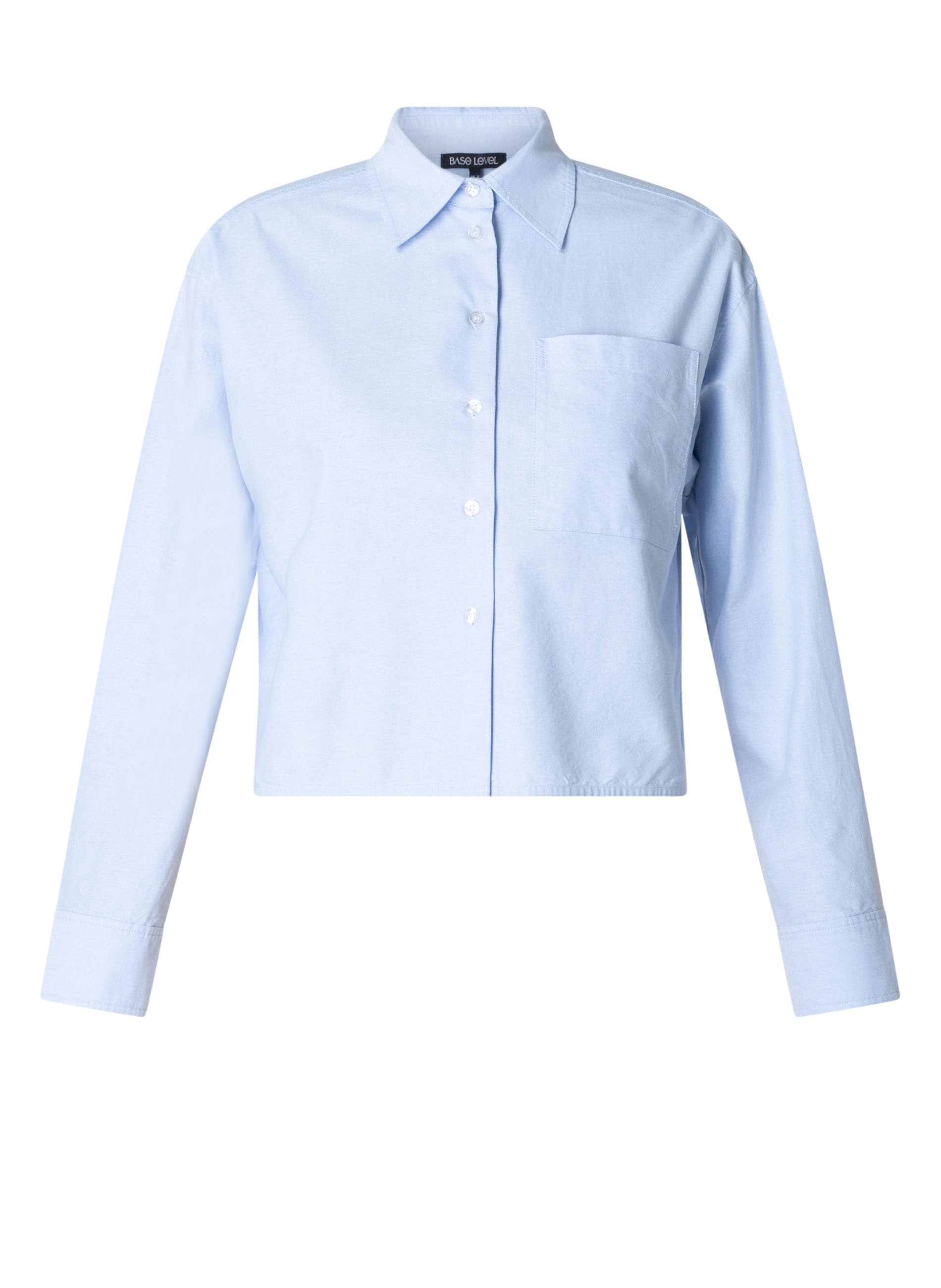 Base Level Blouse chemise »Bea« kurz, mit Brusttasche