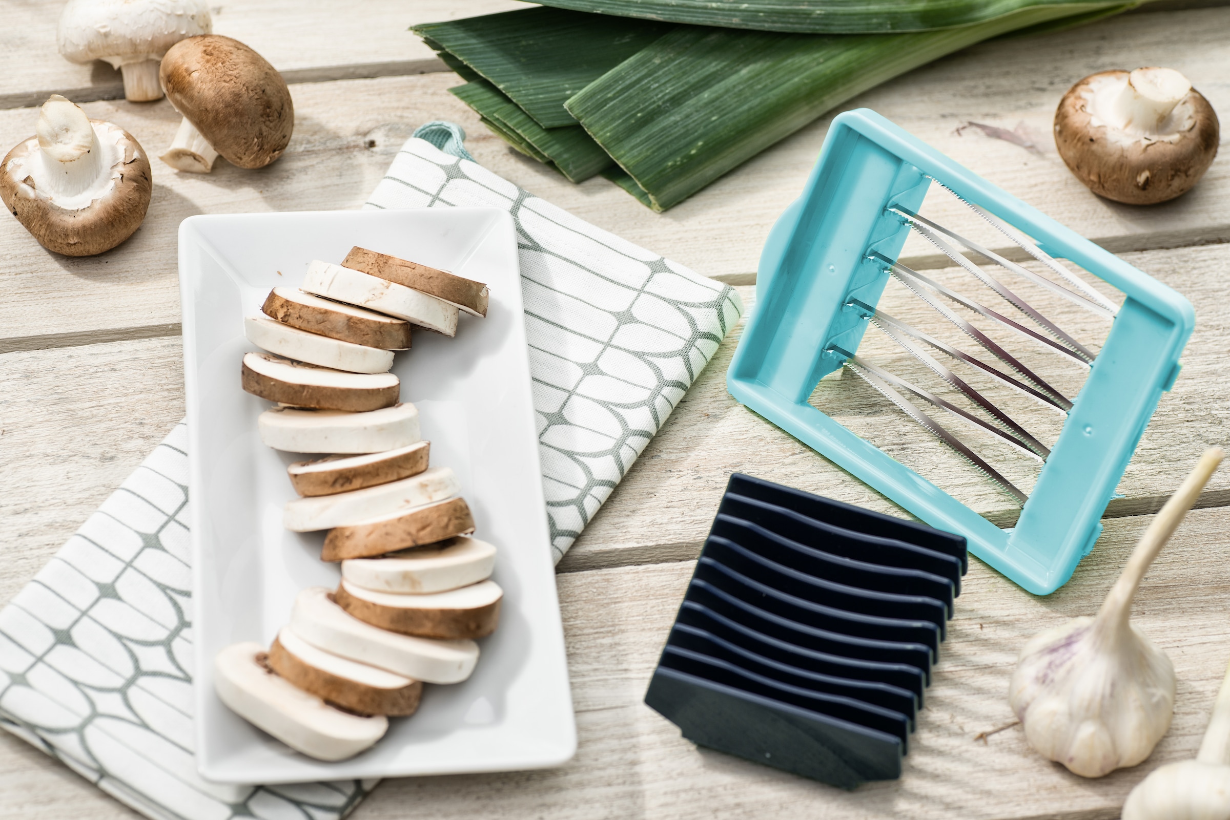 Genius Coupe-légumes »Nicer Dicer Chef, Zerkleiner, Set 9-tlg.« einfache und mühelose Handhabung