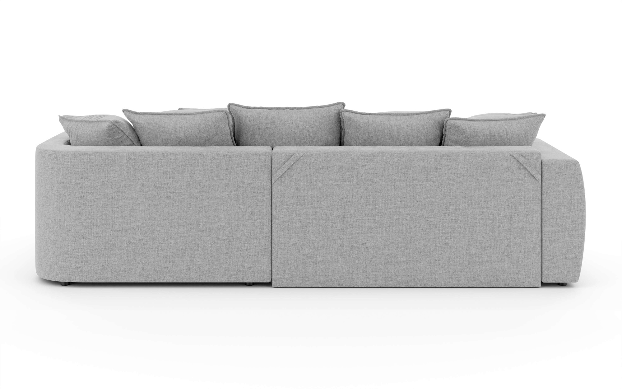 INOSIGN Ecksofa »Kahekili, Schlafsofa mit Bettkasten, Masse B/T/H: 255/181/90/ cm«, L-Form mit Wellenunterfederung, 7 Rückenkissen und 2 Zierkissen