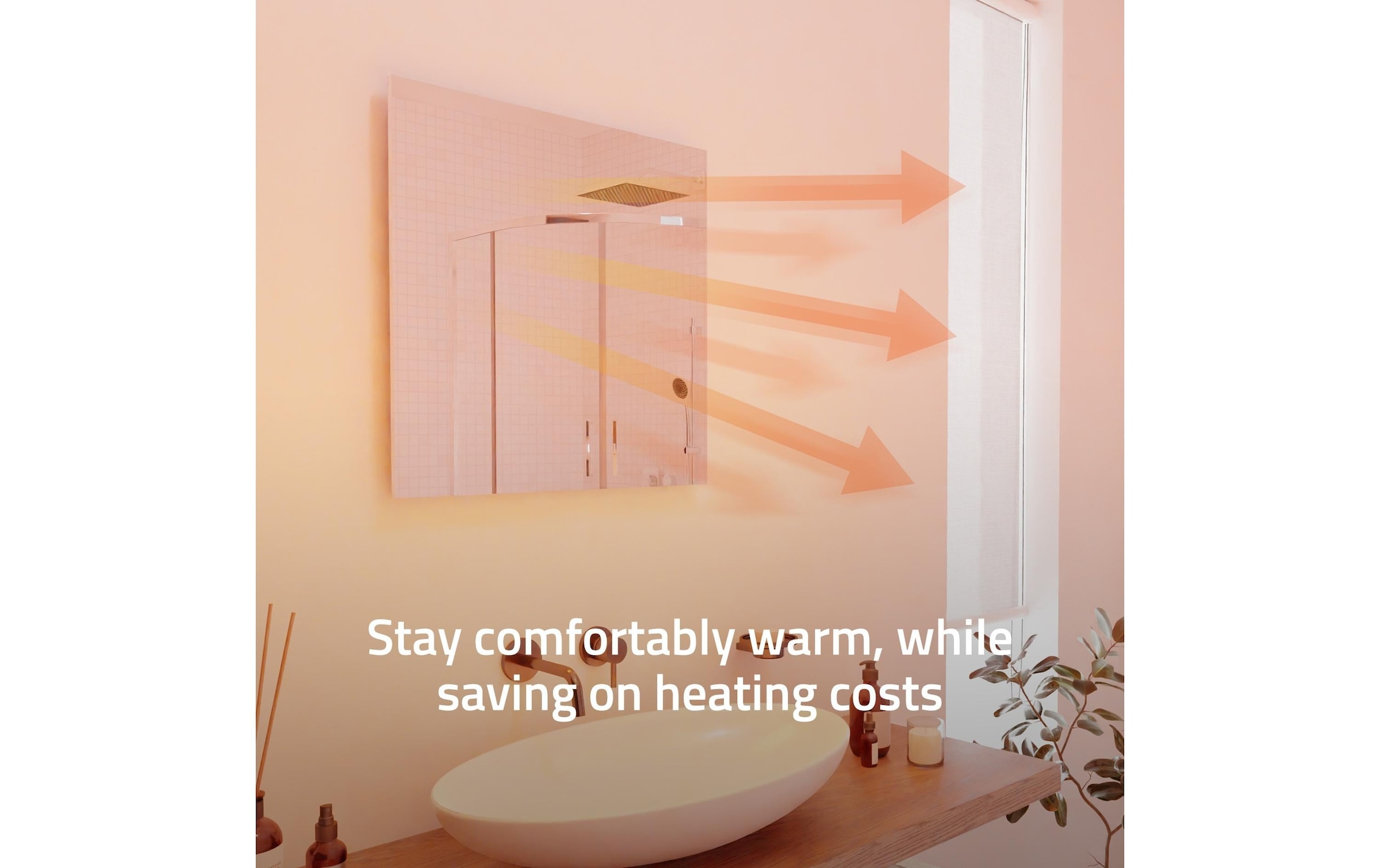 Hombli Chauffage infrarouge »smartes Infrarot Glas Heizpanel 400W Spiegel«