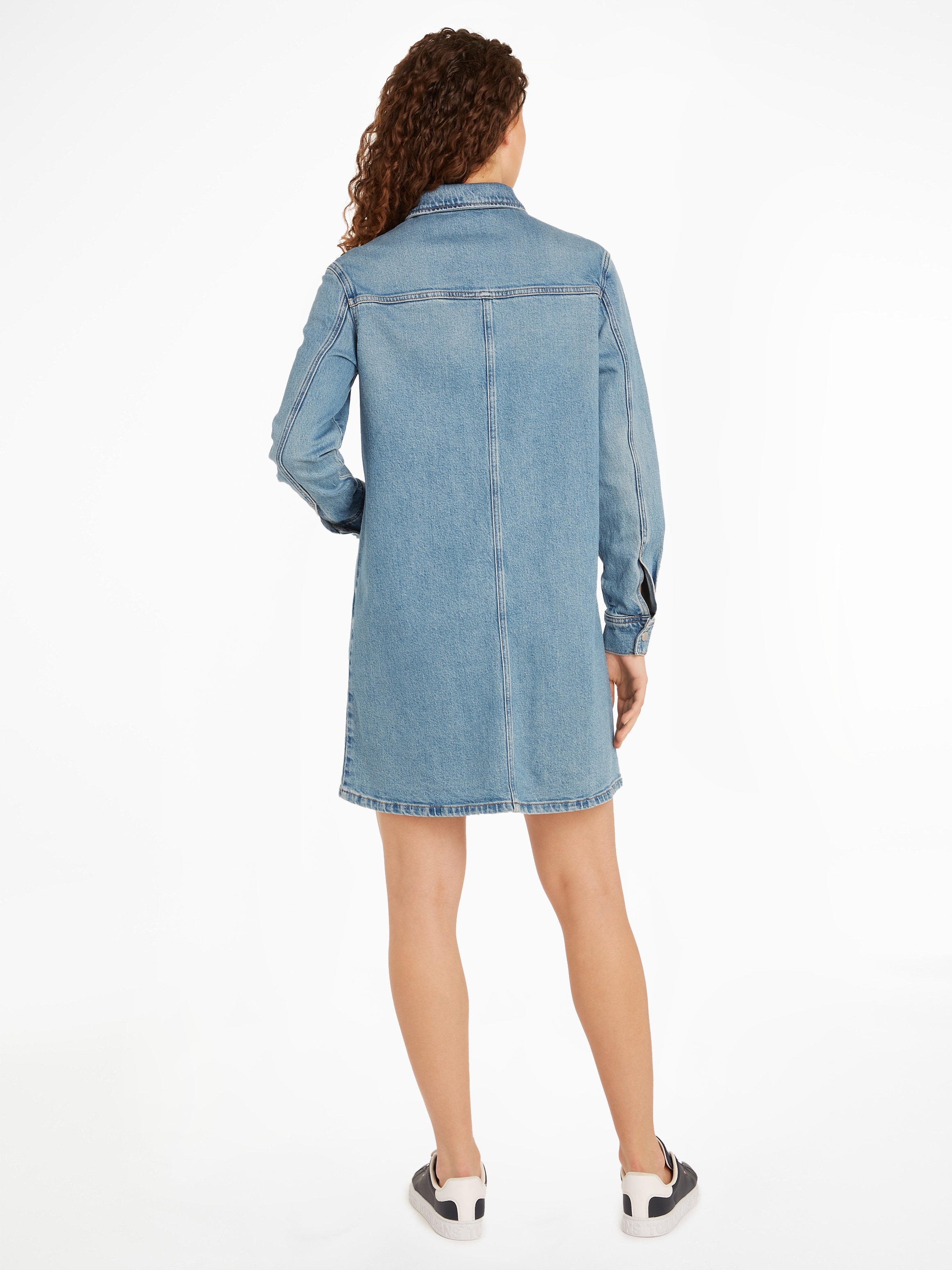 Tommy Jeans Blusenkleid »ALINE LS DRESS CH6119 EXT«, mit Tommy Jeans Flagge