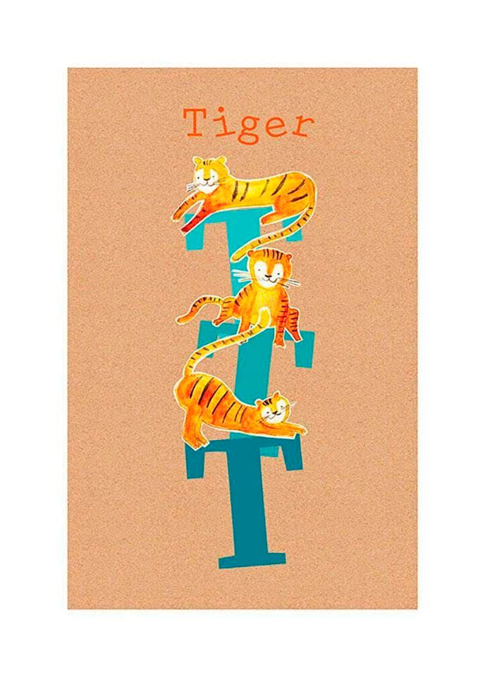 Image of Komar Bild "ABC Animal T" Buchstaben 1 Stk. tlg. Wandbild zur Dekoration - ohne Rahmen