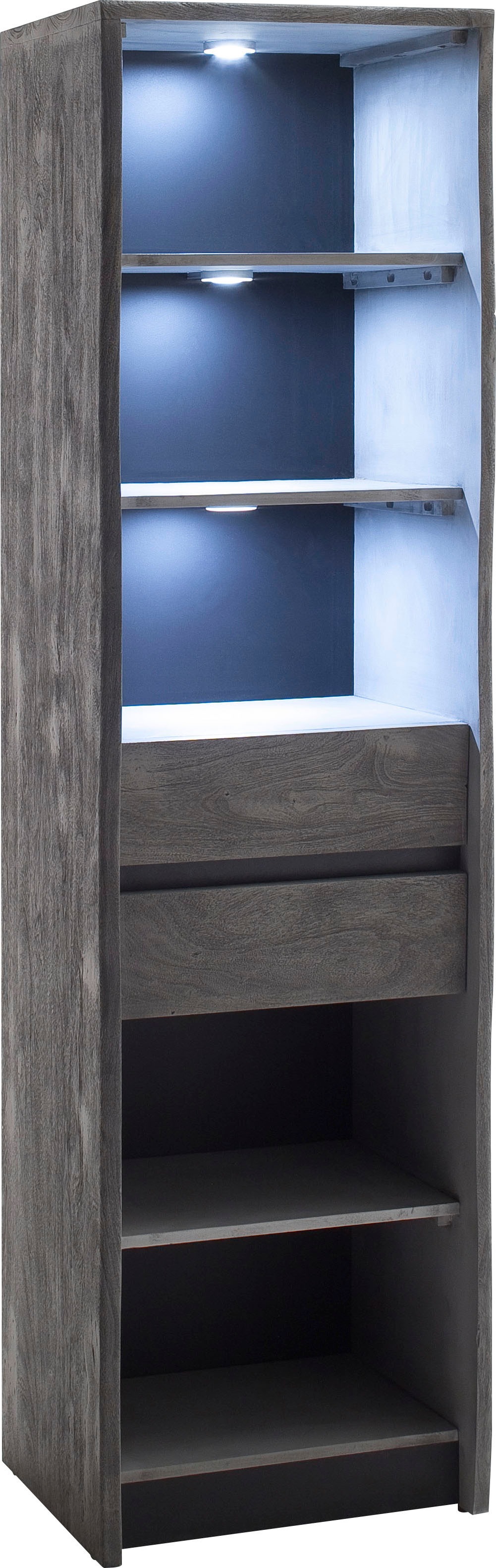 Image of MCA living Regal »Calabria«, (1 St.), Massivholz Regalschrank Vintage in Akazie Natur lackiert, Artikel montiert bei Ackermann Versand Schweiz