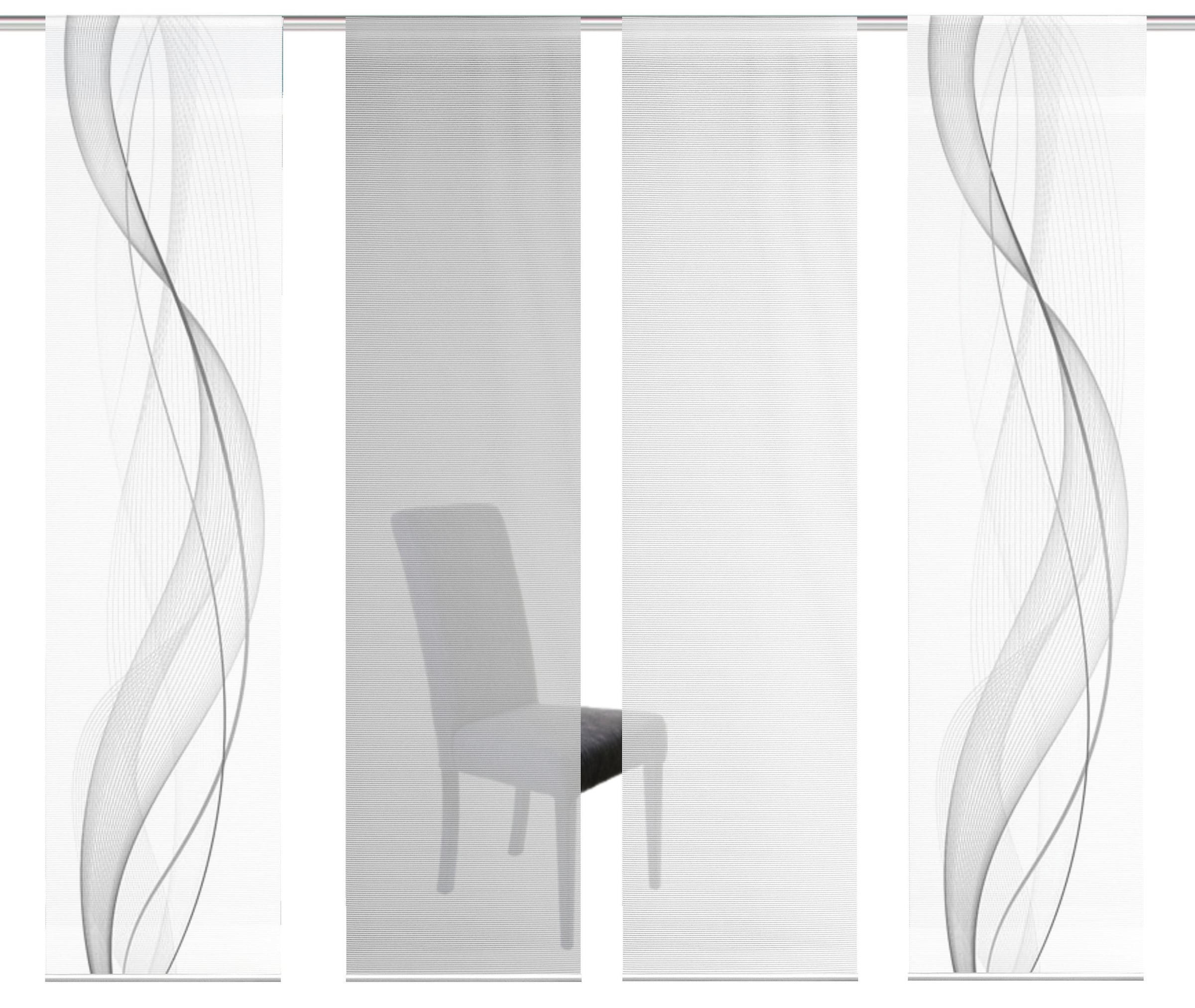 Vision S Schiebegardine »4ER SET HEIGHTS« Paneelwagen 4 Stk. tlg. HxB: 260x60, Schiebevorhang 4er Set Digitaldruck