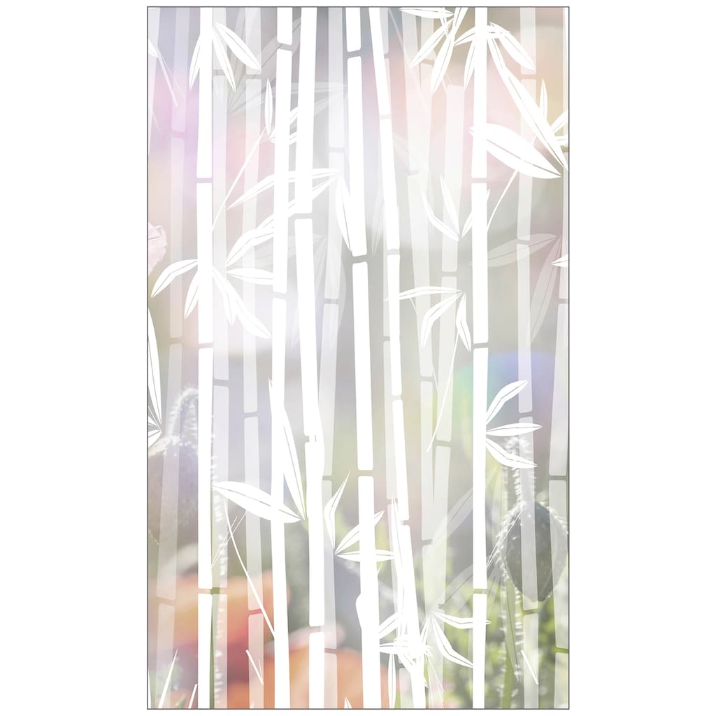 MySpotti Fensterfolie »Look Bamboo white«, halbtransparent, glattstatisch haftend