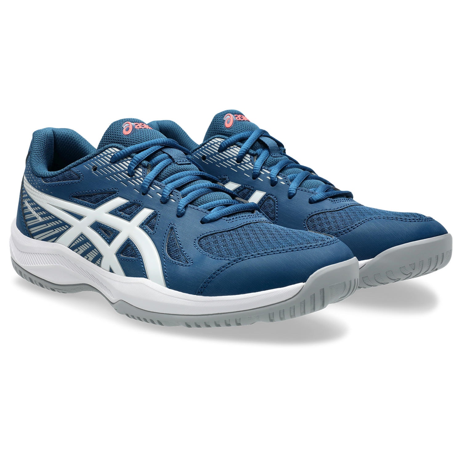 Asics, Herren, Hallenschuh »UPCOURT 6« besonders geeignet für Handball und Volleyball, mako blau, weiß, 47, Hochwertiger Hallenschuh von Asics