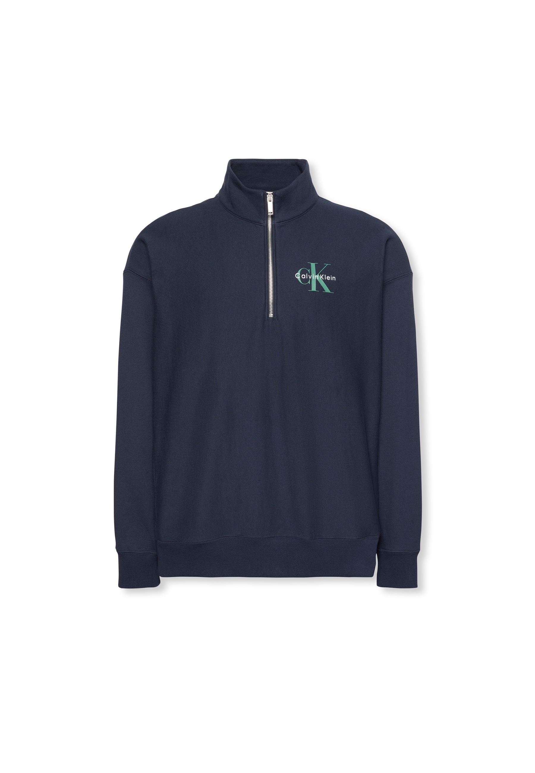 Calvin Klein Jeans Sweatshirt »LS EU 350TERRY MICRO MONOLOGO QT« Regular fit, Stehkragen und Reissverschluss